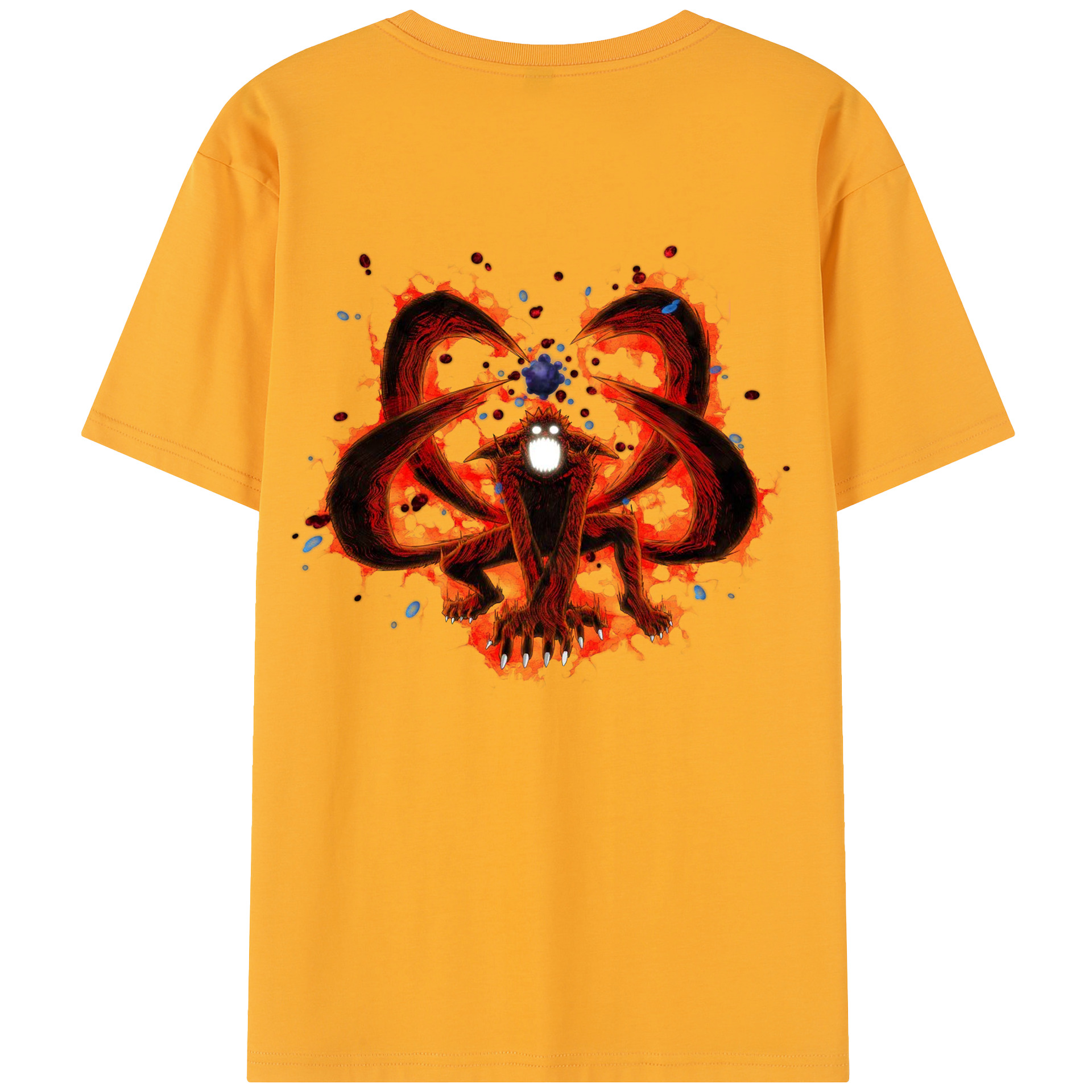 （画像用） NARUTO -ナルト- うずまき ナルト Uzumaki Naruto 綿100％半袖Tシャツ（背面プリント）
