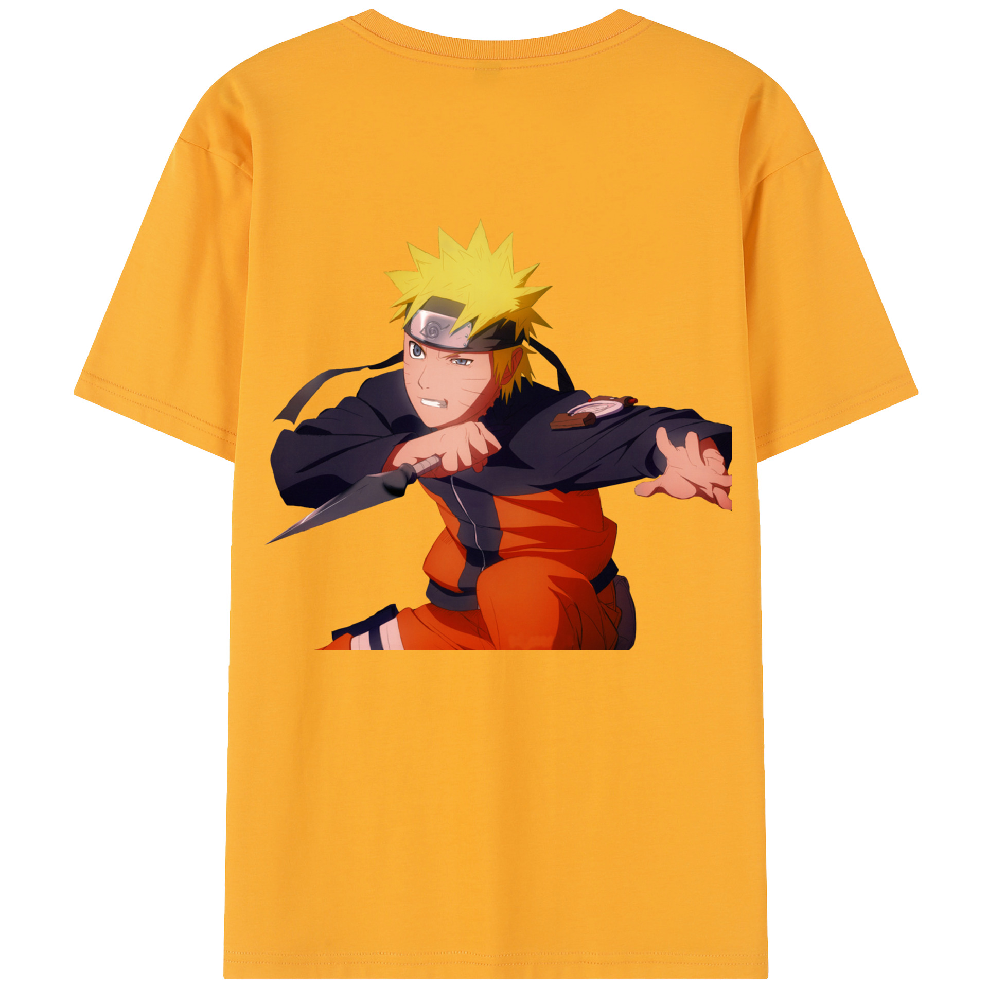 （画像用） NARUTO -ナルト- うずまき ナルト Uzumaki Naruto 綿100％半袖Tシャツ（背面プリント）