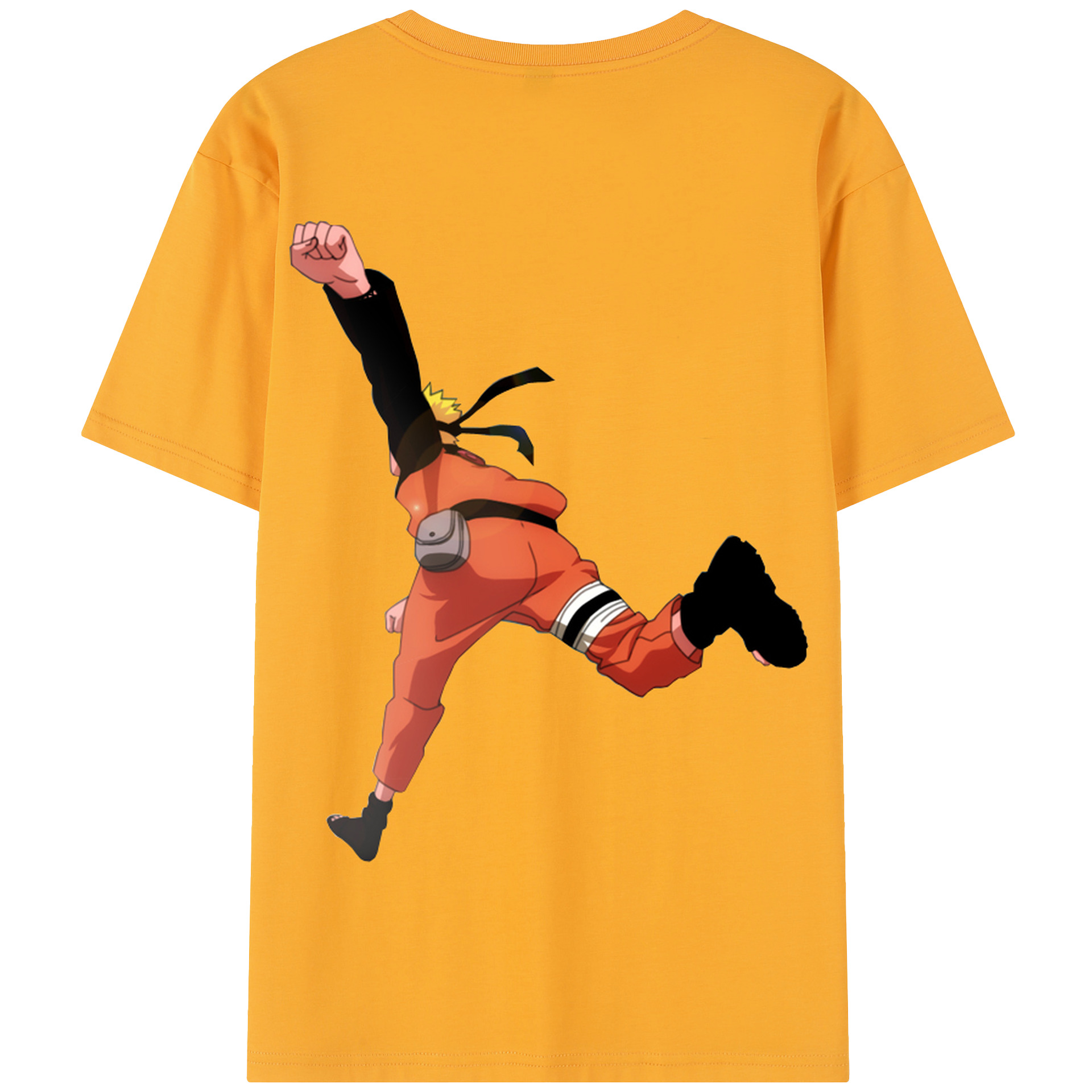 （画像用） NARUTO -ナルト- うずまき ナルト Uzumaki Naruto 綿100％半袖Tシャツ（背面プリント）