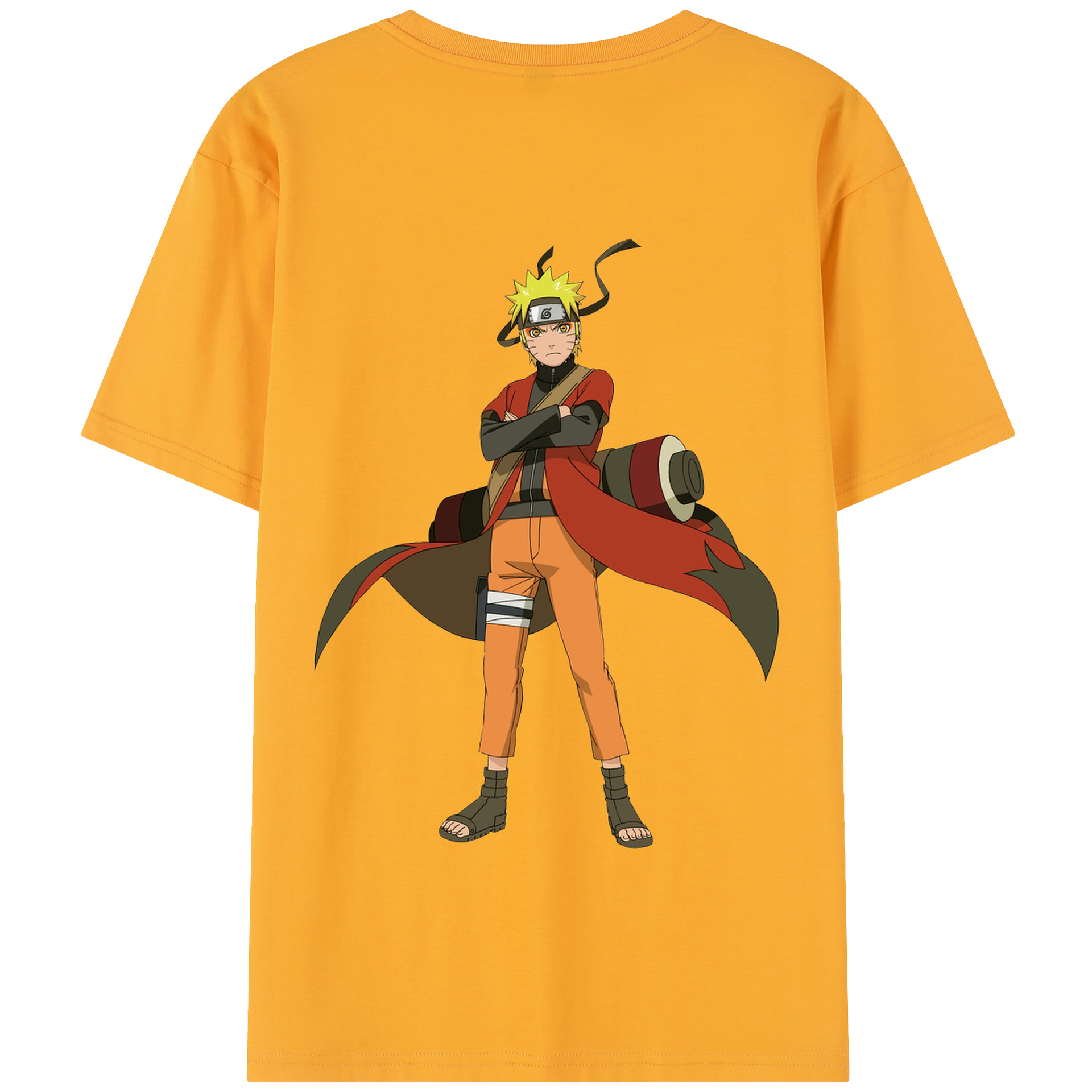 （画像用） NARUTO -ナルト- うずまき ナルト Uzumaki Naruto 綿100％半袖Tシャツ（背面プリント）