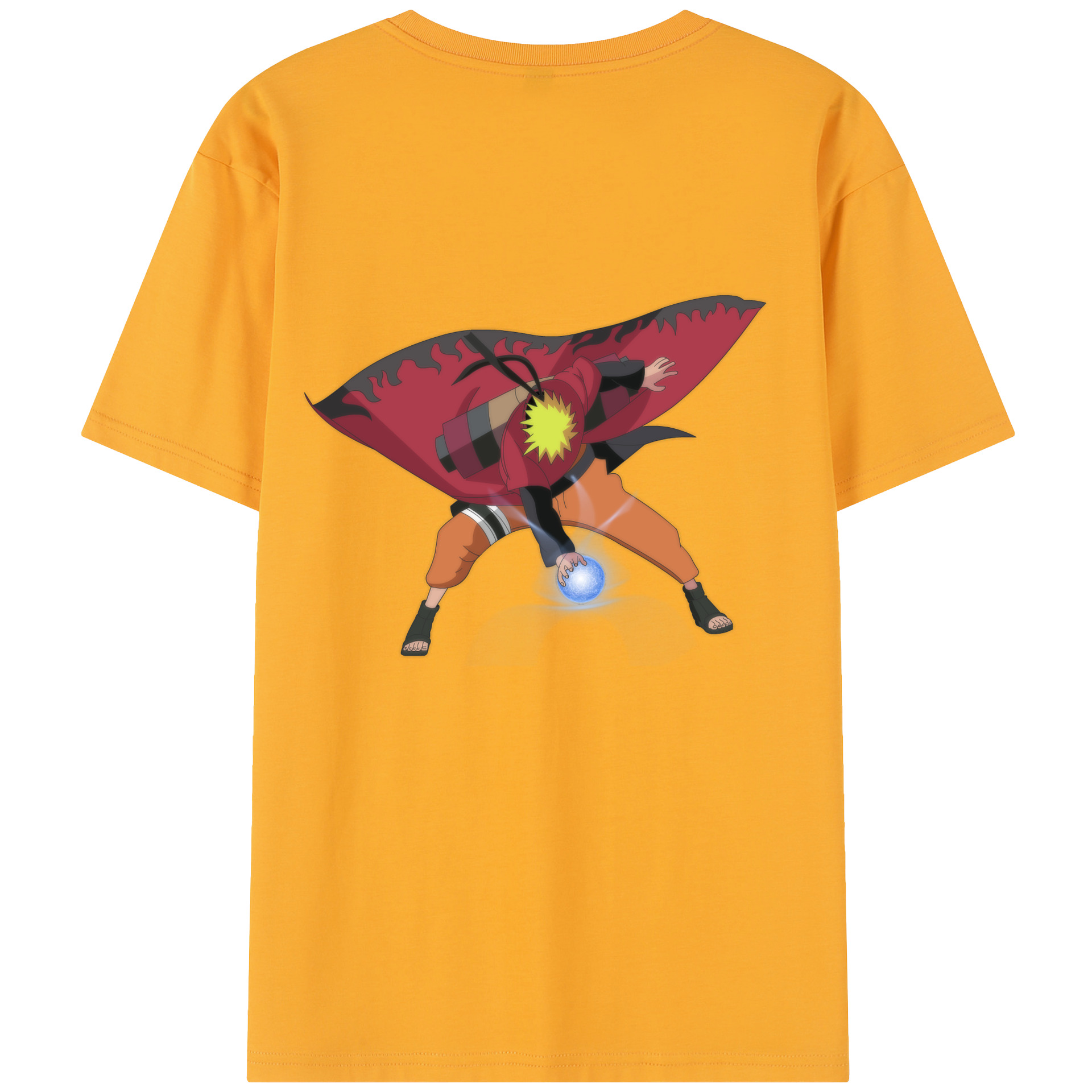 （画像用） NARUTO -ナルト- うずまき ナルト Uzumaki Naruto 綿100％半袖Tシャツ（背面プリント）