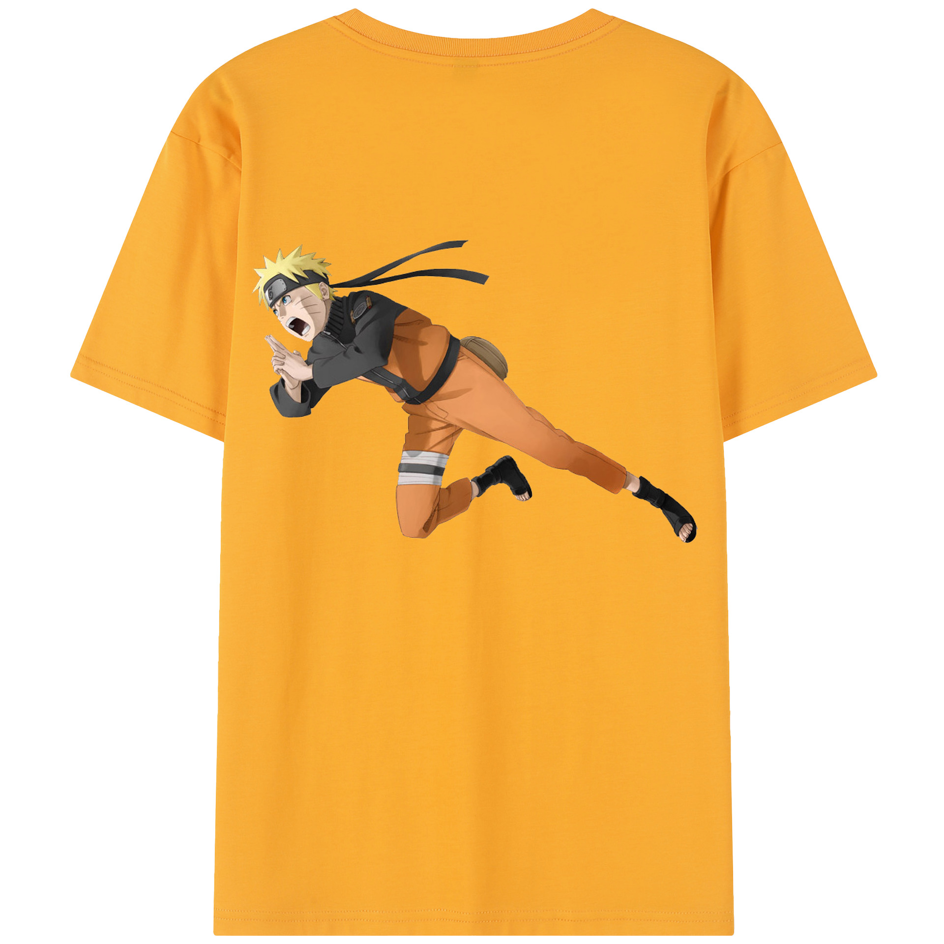 （画像用） NARUTO -ナルト- うずまき ナルト Uzumaki Naruto 綿100％半袖Tシャツ（背面プリント）