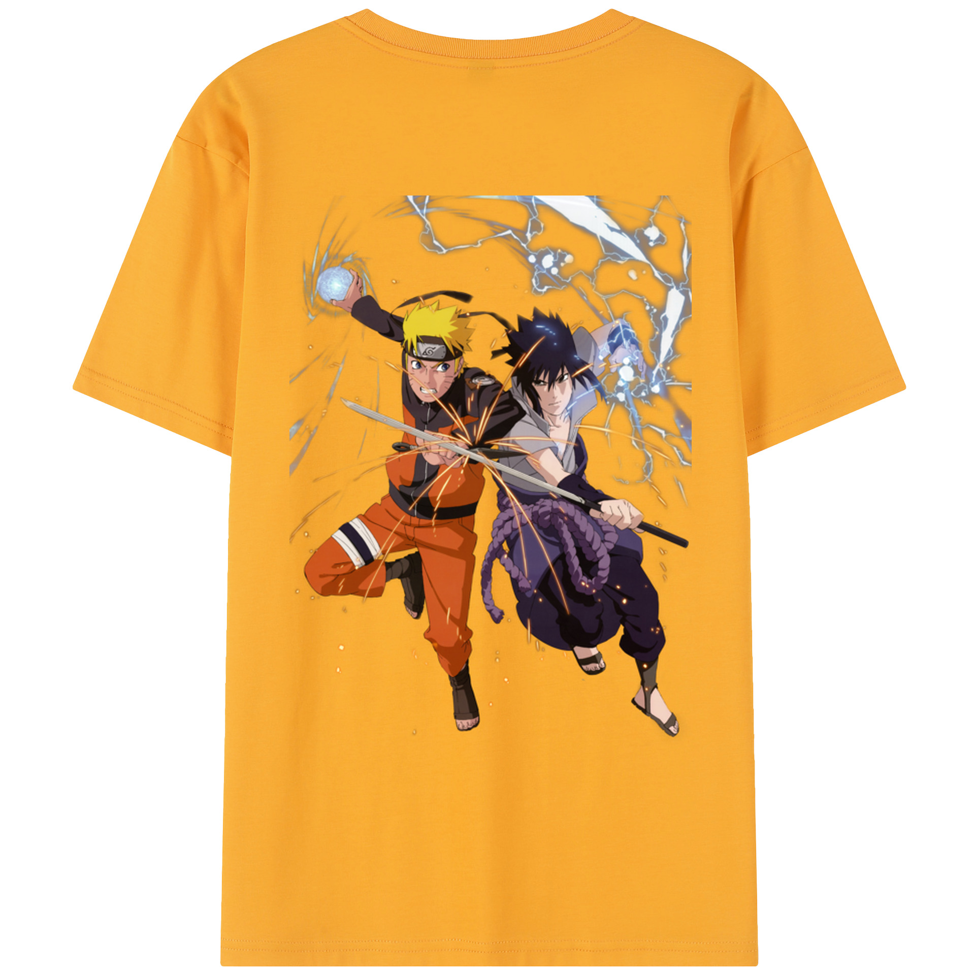 （画像用） NARUTO -ナルト- うずまき ナルト Uzumaki Naruto 綿100％半袖Tシャツ（背面プリント）