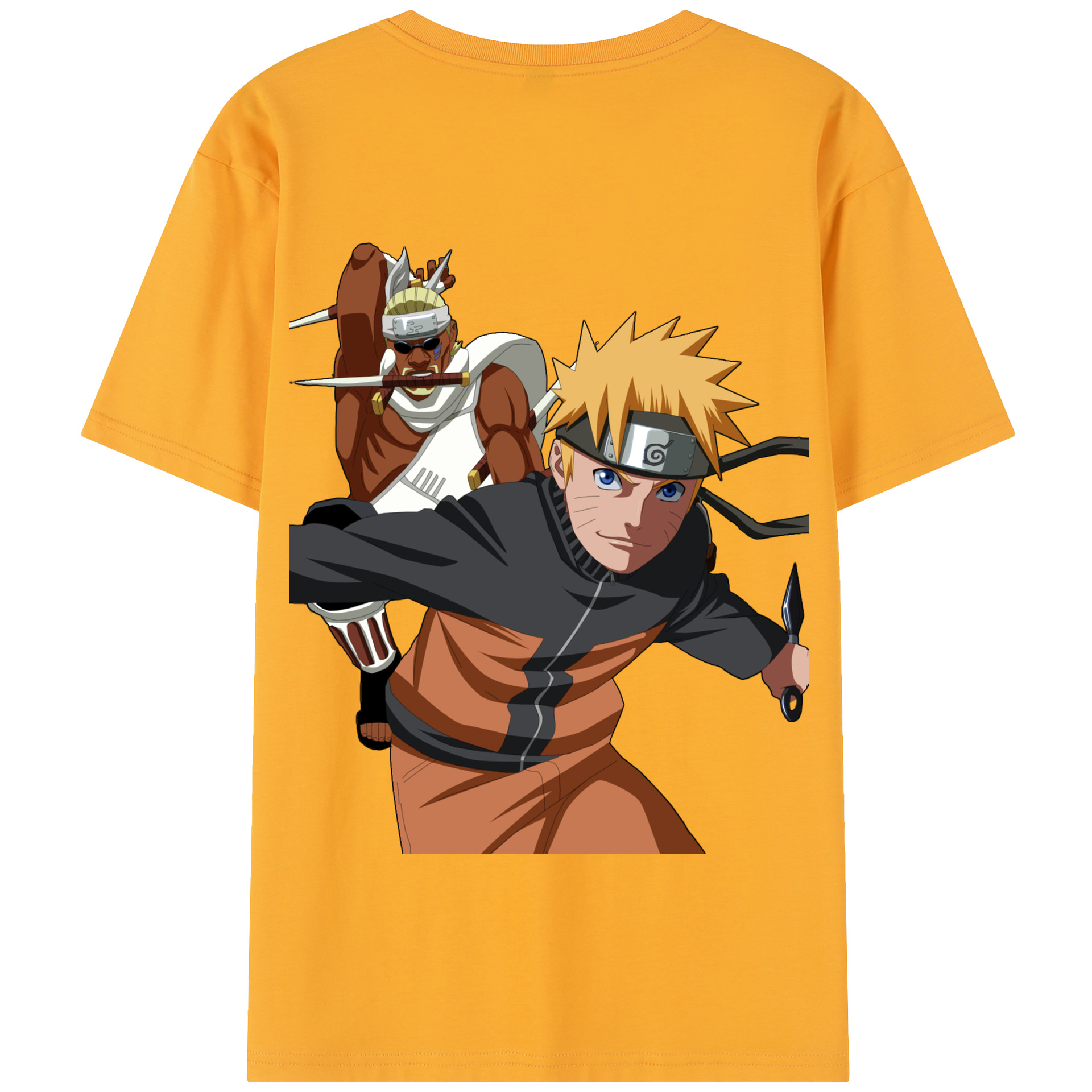 （画像用） NARUTO -ナルト- うずまき ナルト Uzumaki Naruto 綿100％半袖Tシャツ（背面プリント）