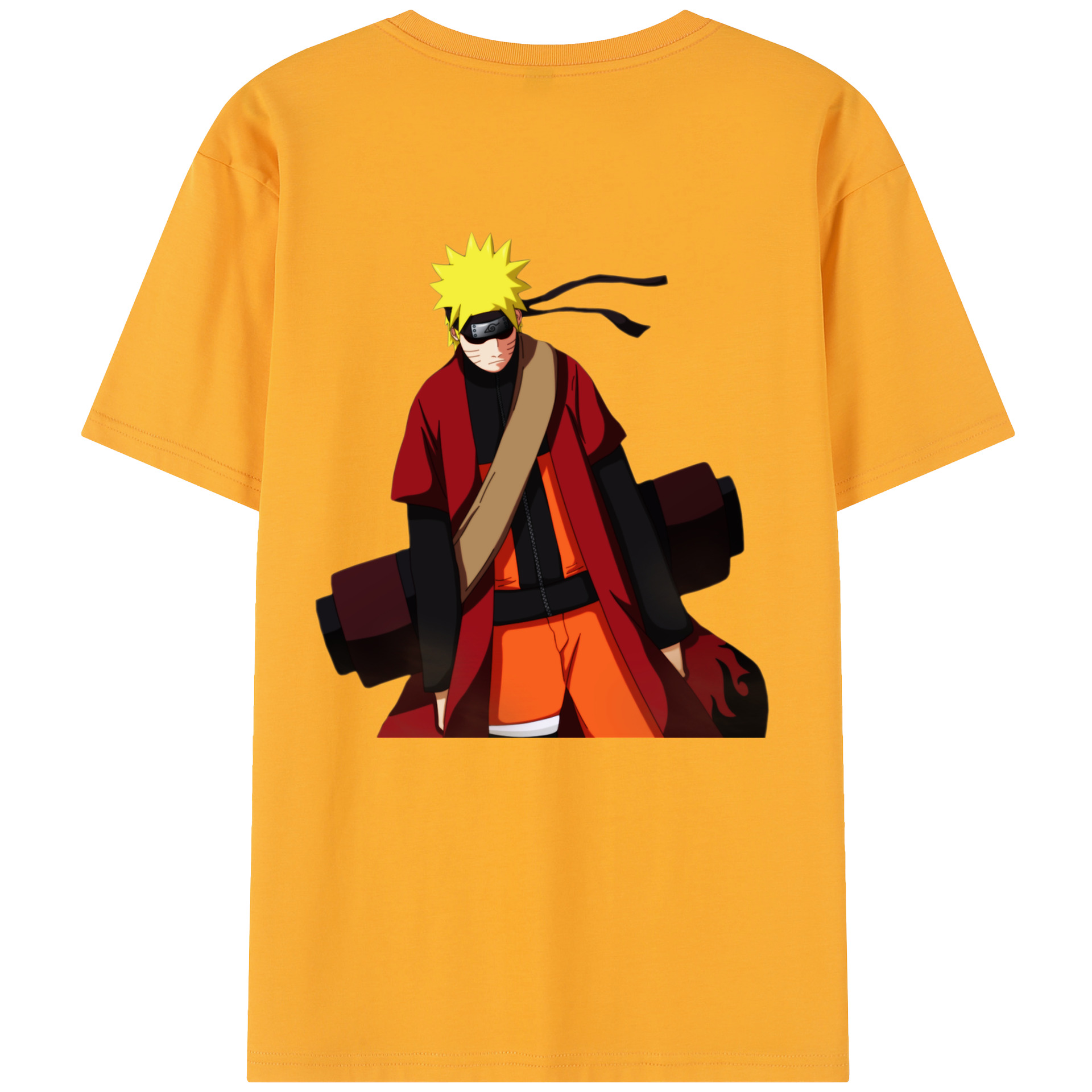 （画像用） NARUTO -ナルト- うずまき ナルト Uzumaki Naruto 綿100％半袖Tシャツ（背面プリント）