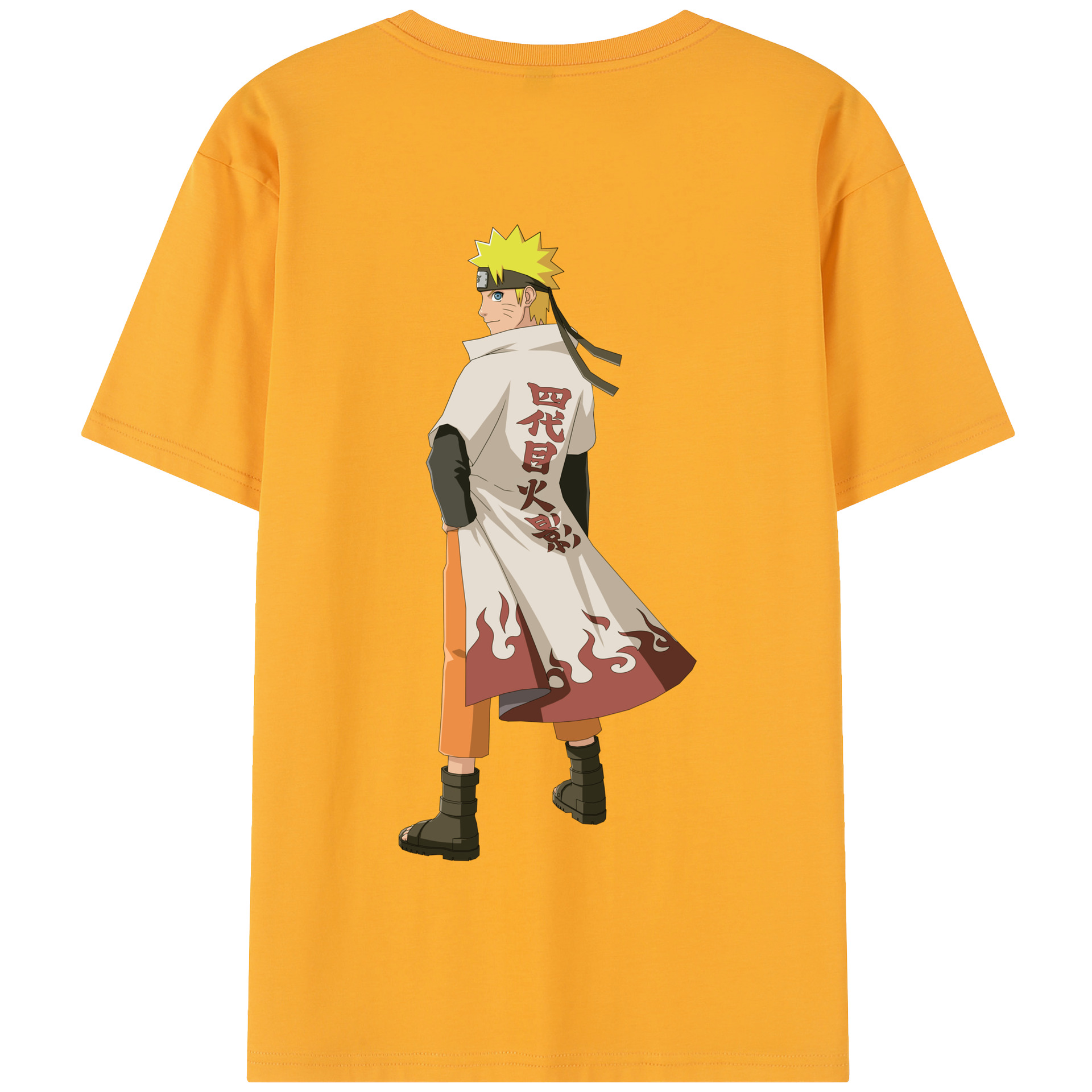 （画像用） NARUTO -ナルト- うずまき ナルト Uzumaki Naruto 綿100％半袖Tシャツ（背面プリント）