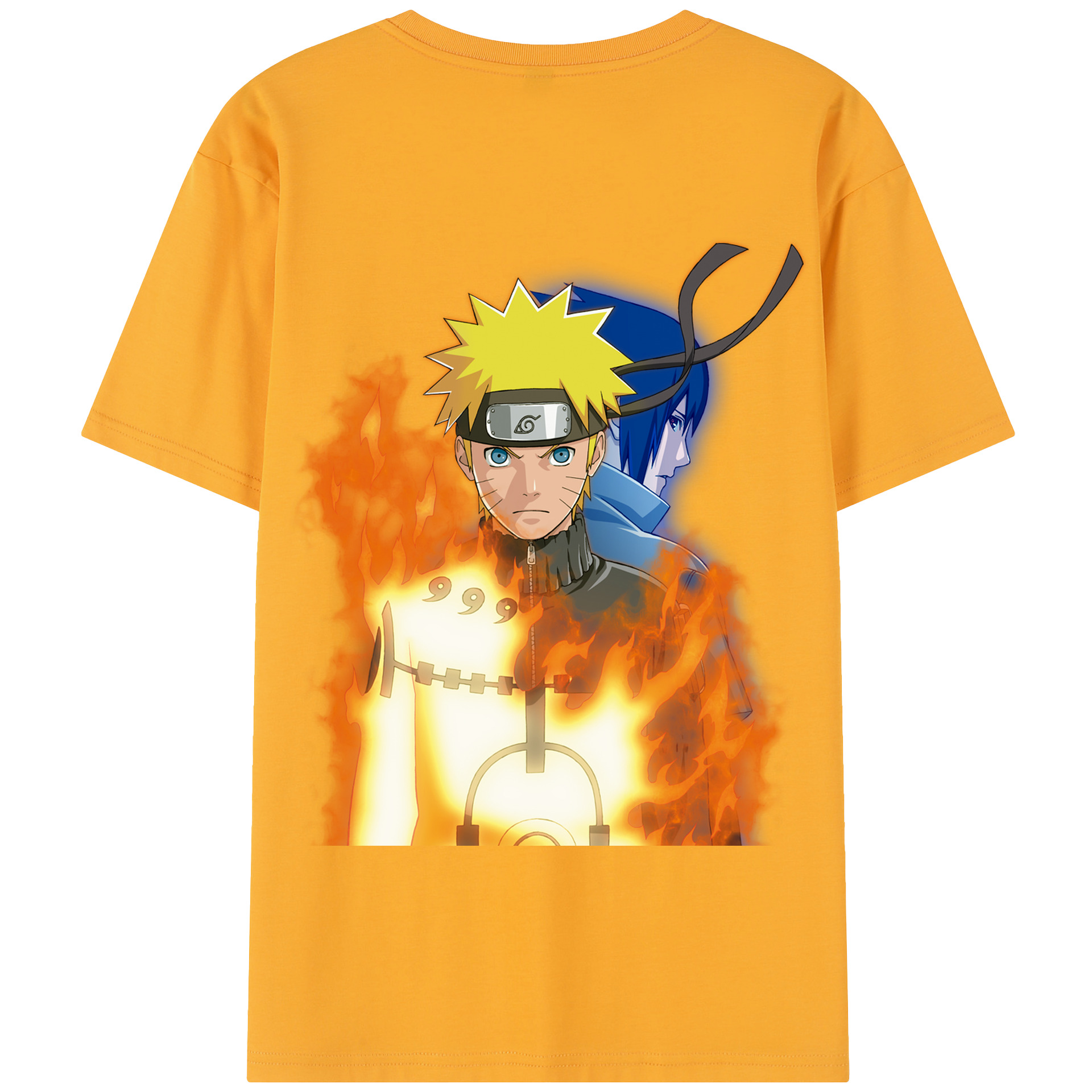 （画像用） NARUTO -ナルト- うずまき ナルト Uzumaki Naruto 綿100％半袖Tシャツ（背面プリント）
