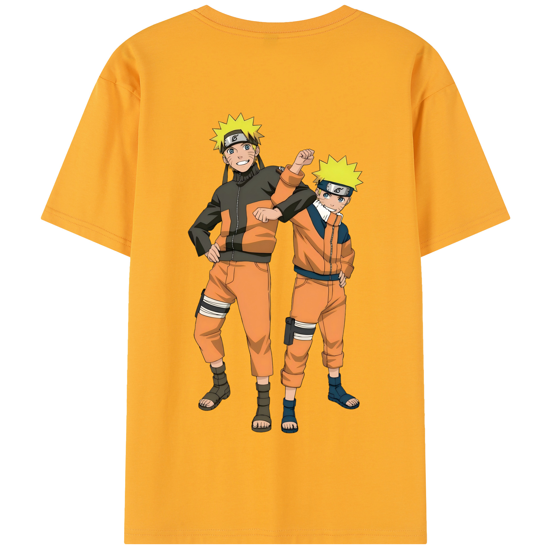 （画像用） NARUTO -ナルト- うずまき ナルト Uzumaki Naruto 綿100％半袖Tシャツ（背面プリント）