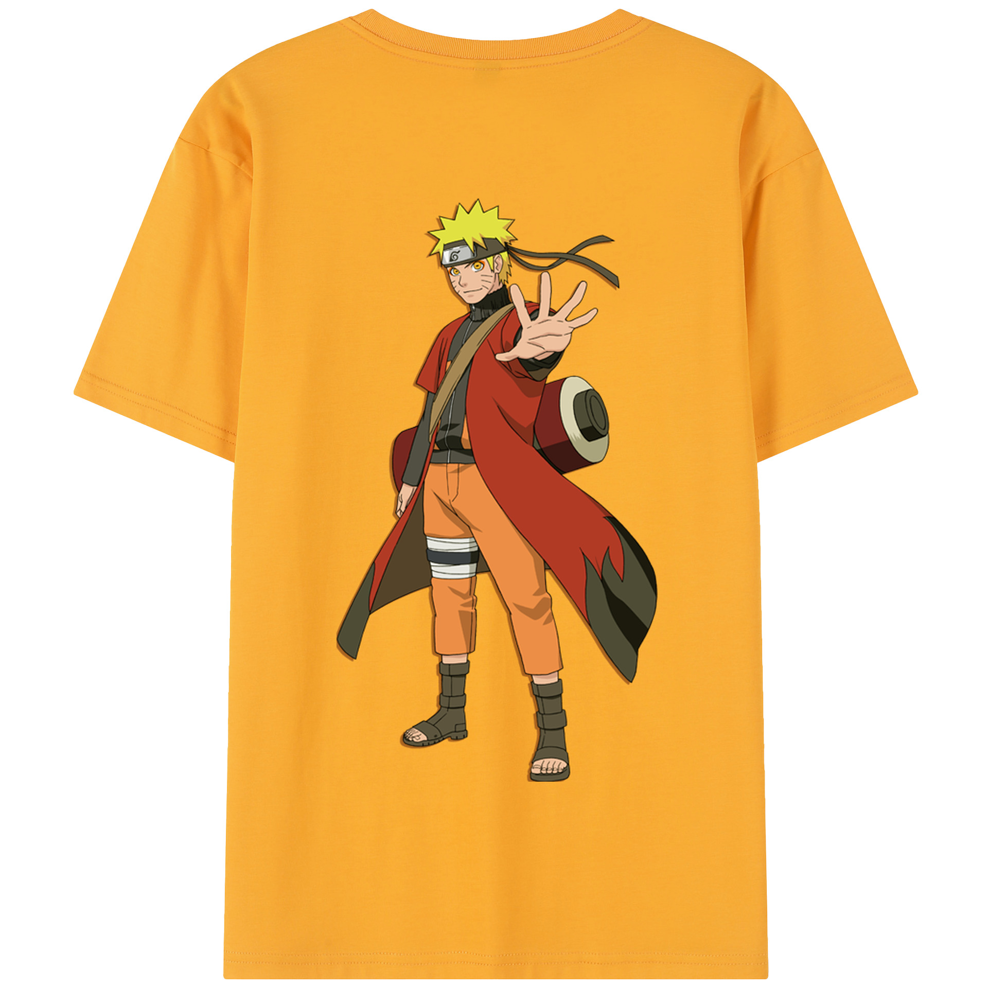 （画像用） NARUTO -ナルト- うずまき ナルト Uzumaki Naruto 綿100％半袖Tシャツ（背面プリント）