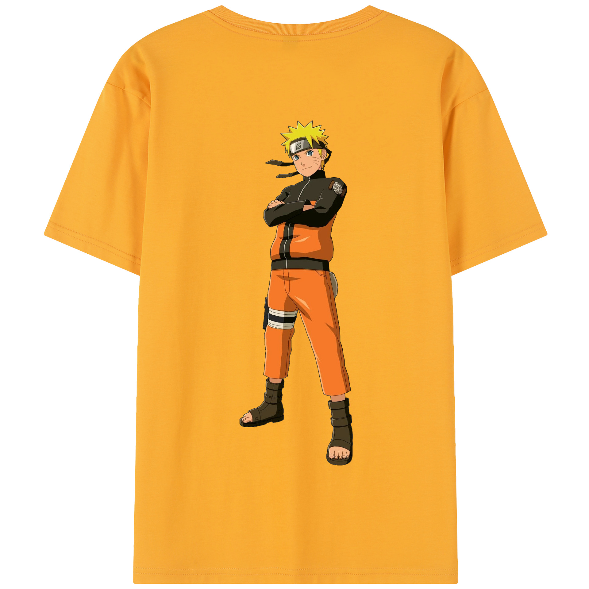 （画像用） NARUTO -ナルト- うずまき ナルト Uzumaki Naruto 綿100％半袖Tシャツ（背面プリント）