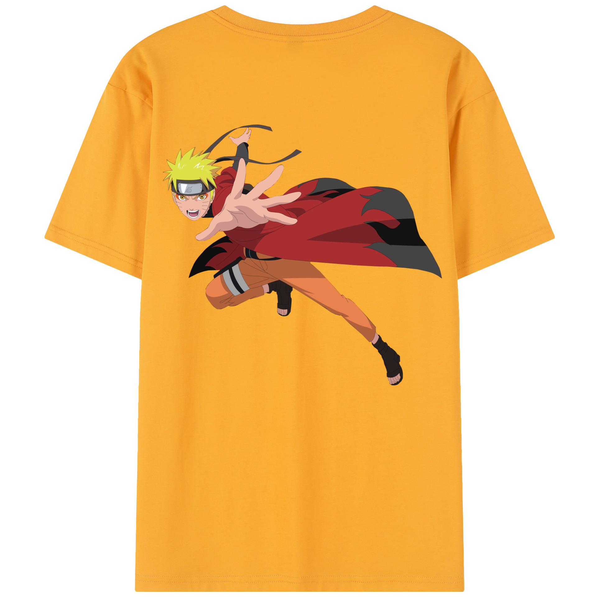 （画像用） NARUTO -ナルト- うずまき ナルト Uzumaki Naruto 綿100％半袖Tシャツ（背面プリント）