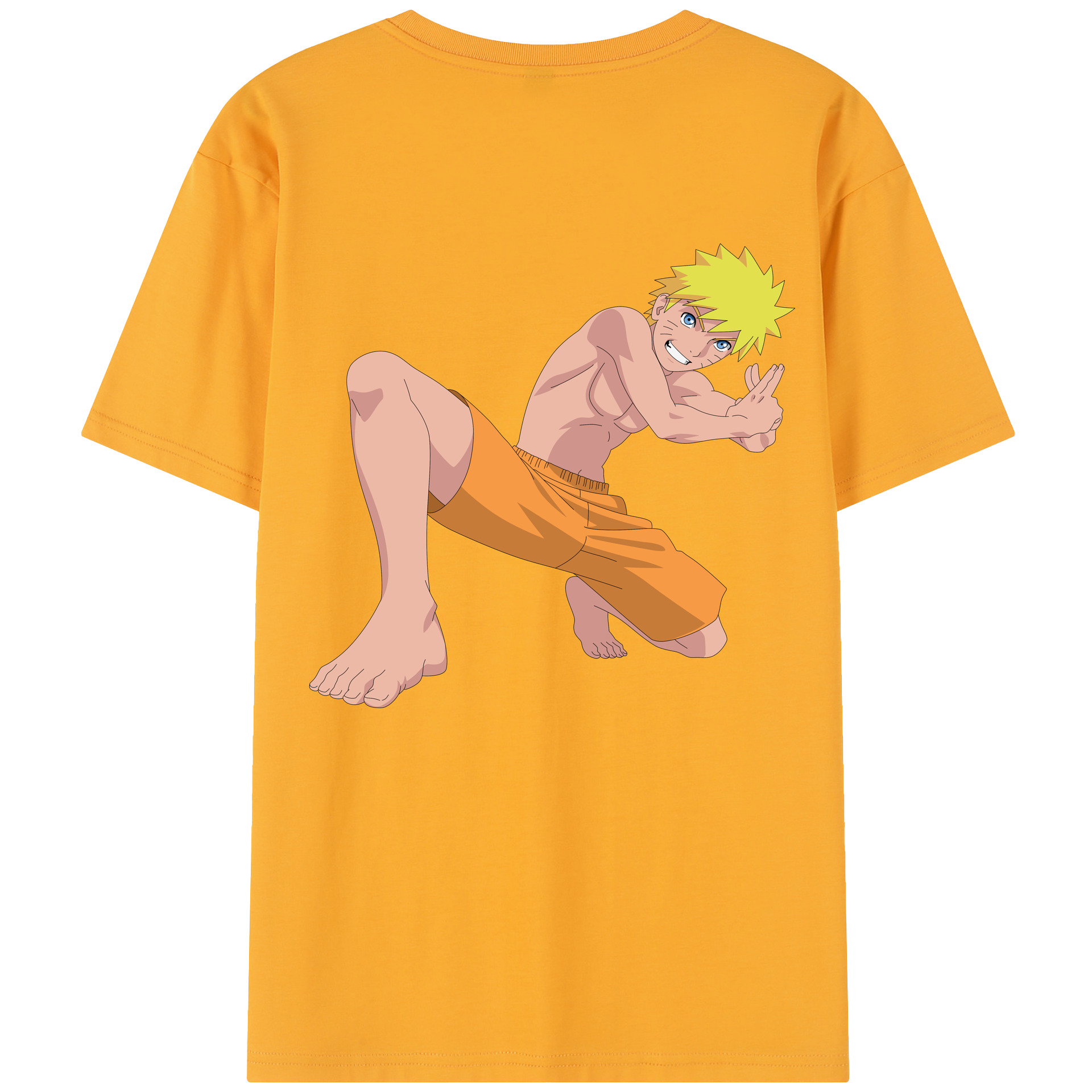 （画像用） NARUTO -ナルト- うずまき ナルト Uzumaki Naruto 綿100％半袖Tシャツ（背面プリント）