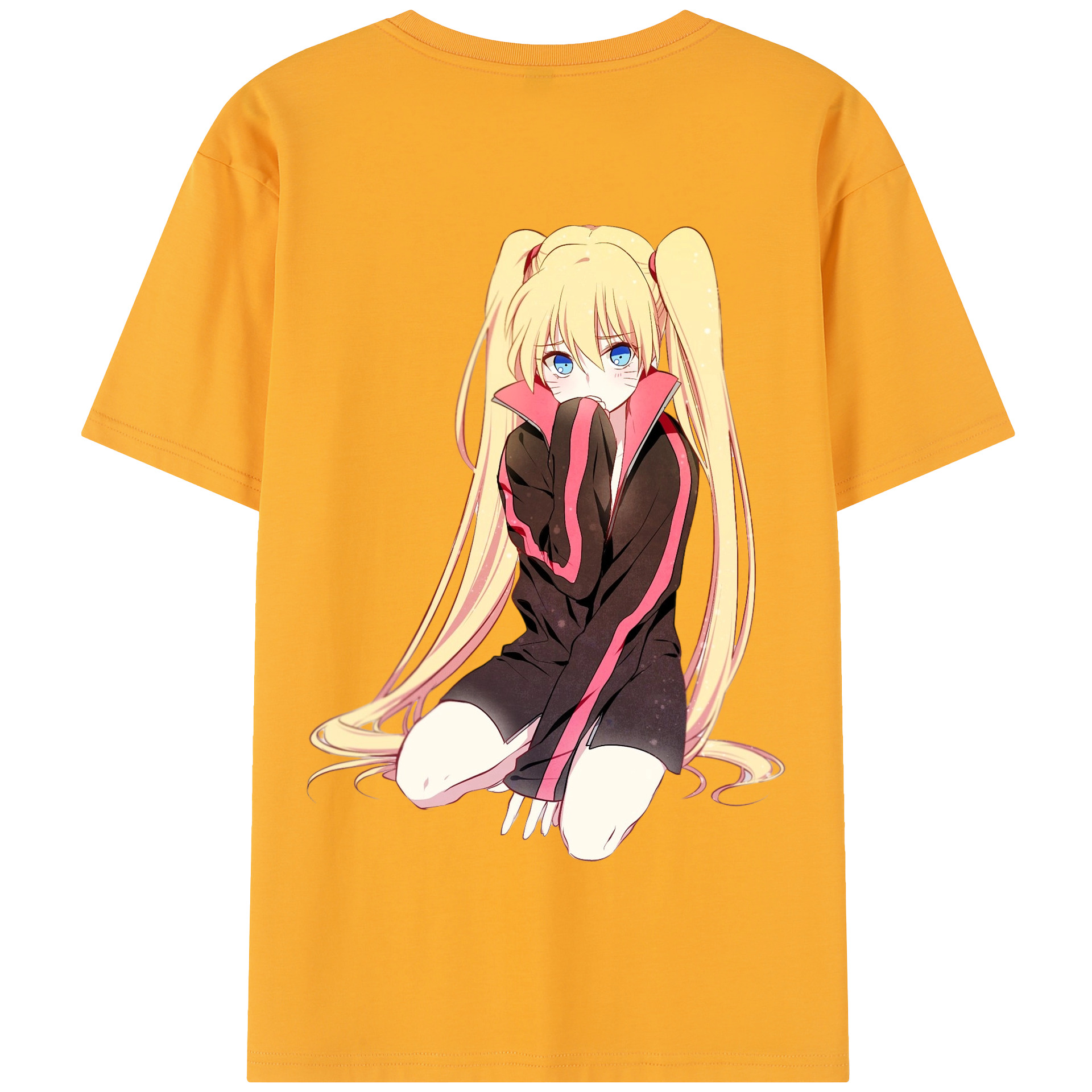 （画像用） NARUTO -ナルト- うずまき ナルト Uzumaki Naruto 綿100％半袖Tシャツ（背面プリント）