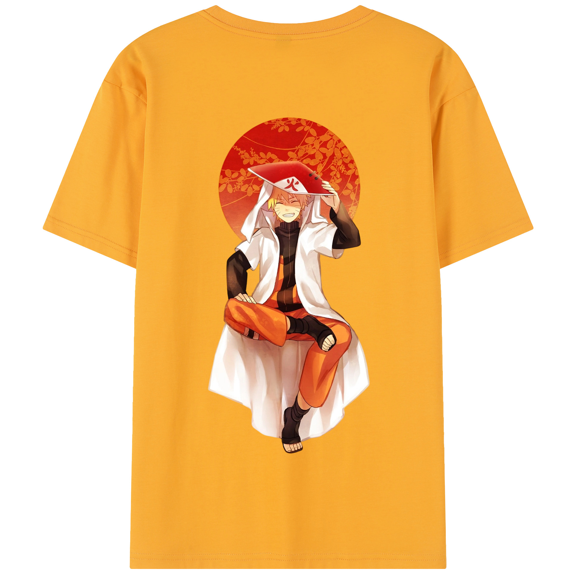 （画像用） NARUTO -ナルト- うずまき ナルト Uzumaki Naruto 綿100％半袖Tシャツ（背面プリント）