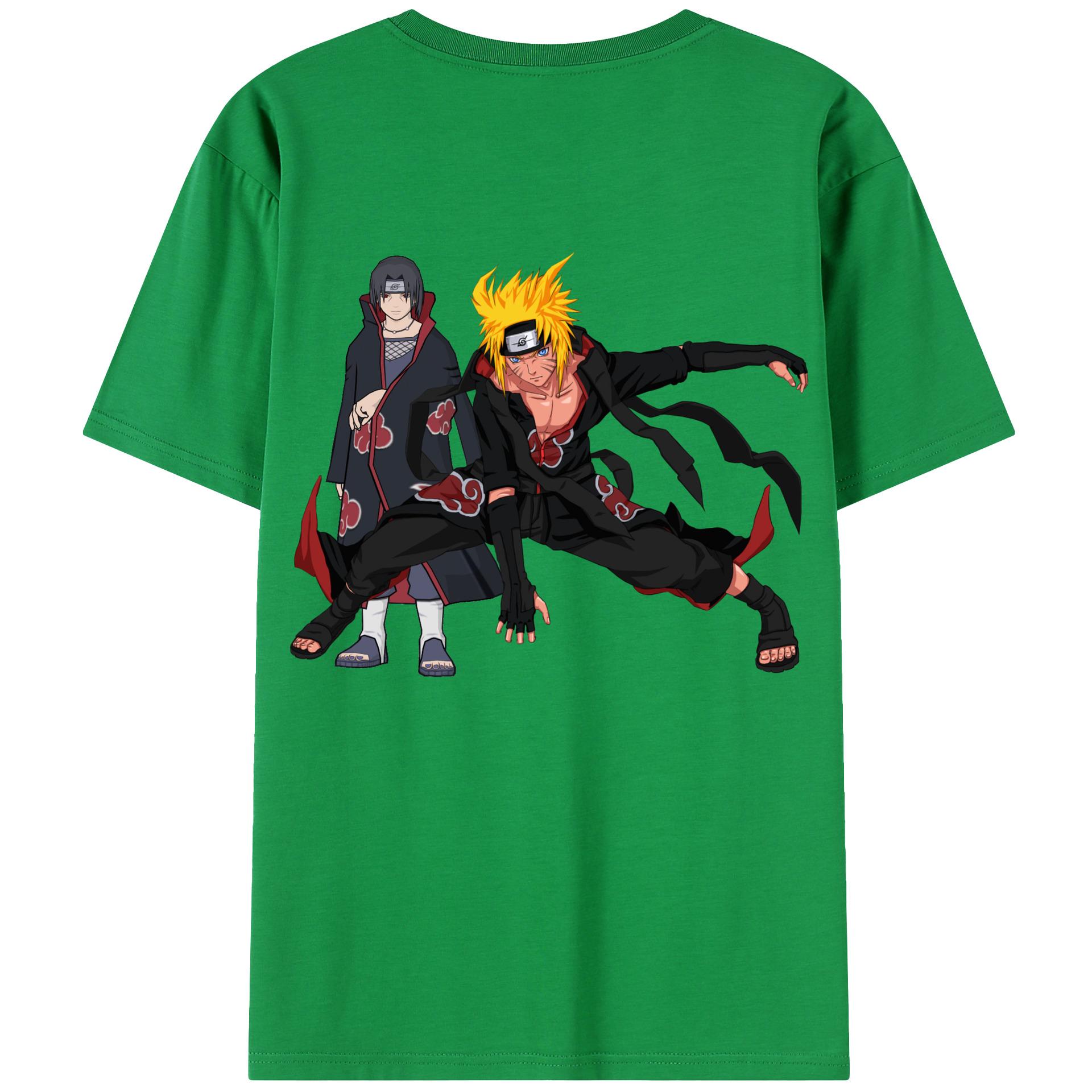 （画像用） NARUTO -ナルト- うずまき ナルト Uzumaki Naruto 綿100％半袖Tシャツ（背面プリント）