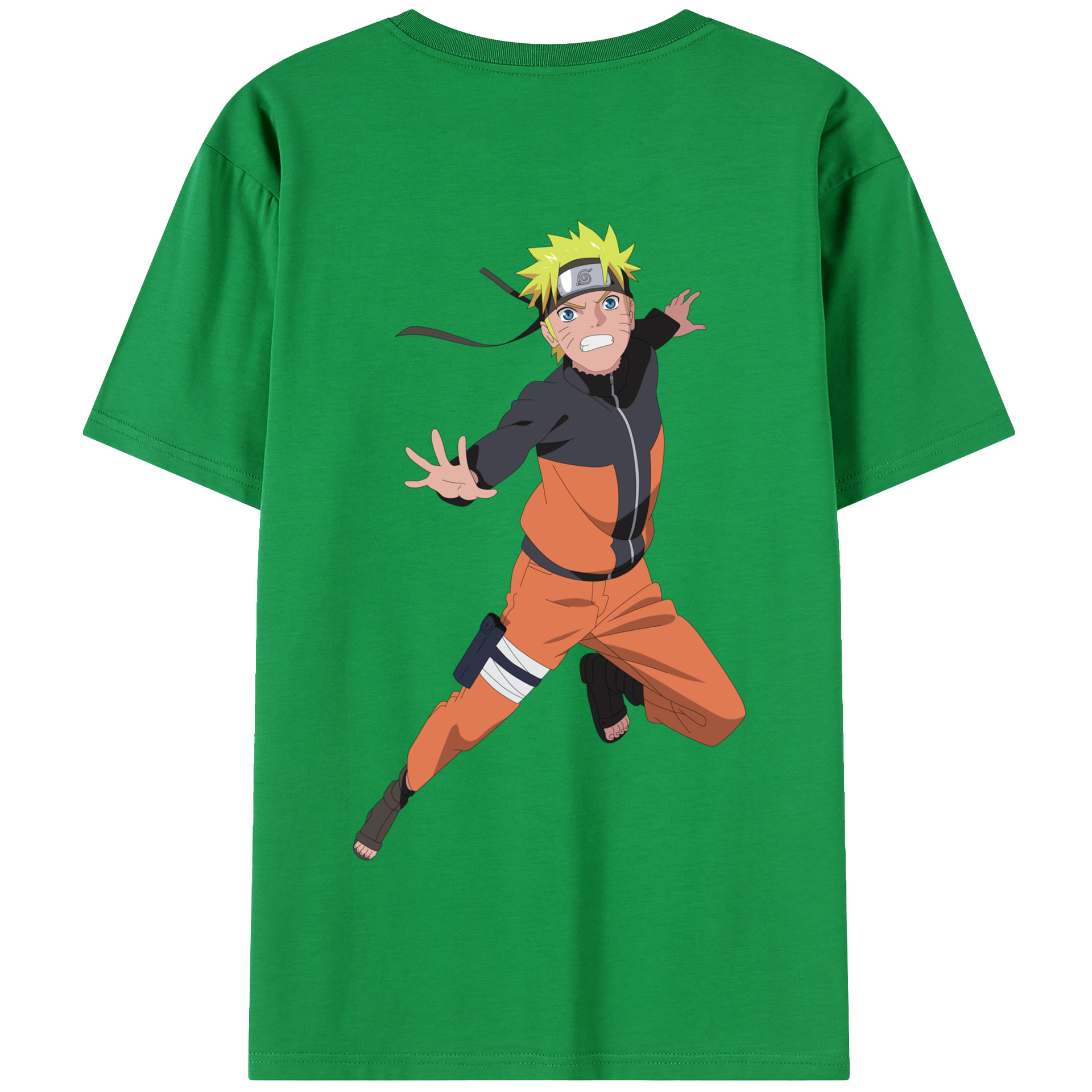 （画像用） NARUTO -ナルト- うずまき ナルト Uzumaki Naruto 綿100％半袖Tシャツ（背面プリント）