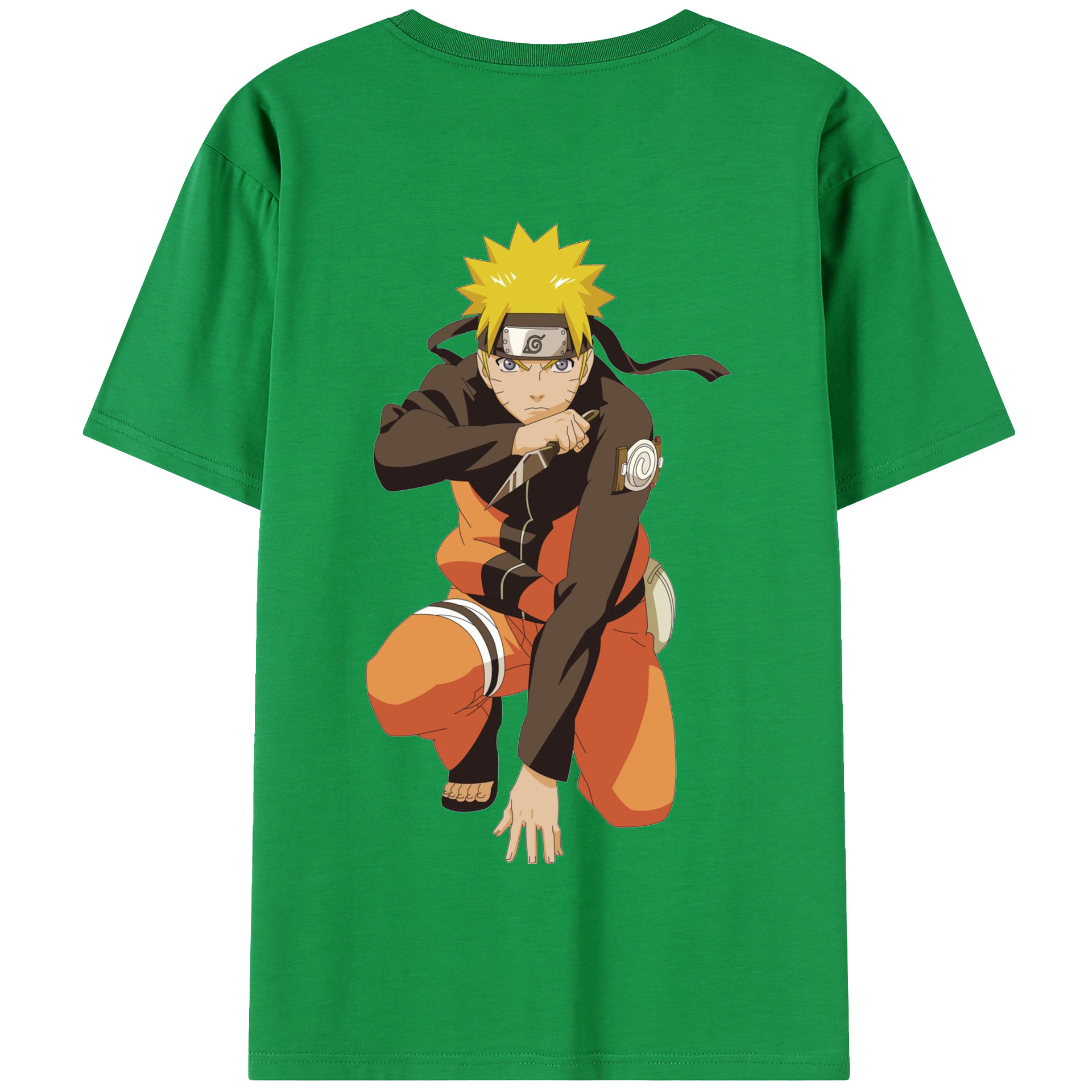 （画像用） NARUTO -ナルト- うずまき ナルト Uzumaki Naruto 綿100％半袖Tシャツ（背面プリント）