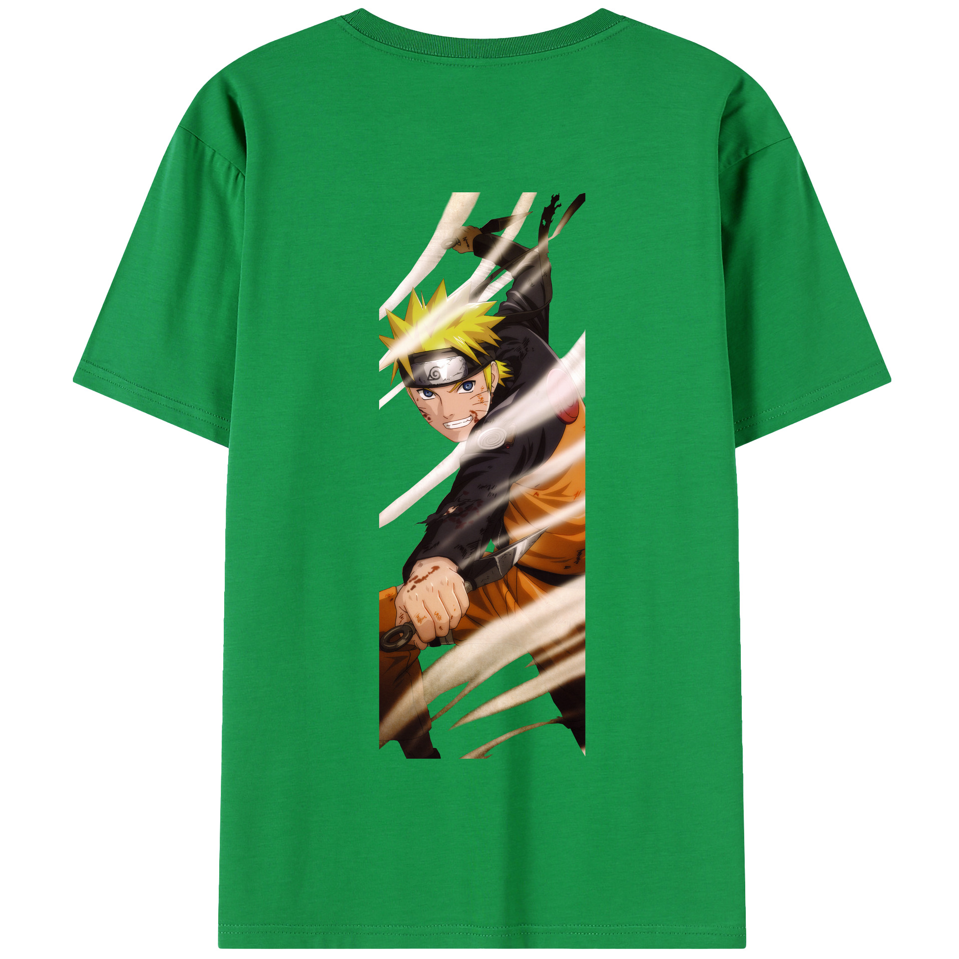 （画像用） NARUTO -ナルト- うずまき ナルト Uzumaki Naruto 綿100％半袖Tシャツ（背面プリント）