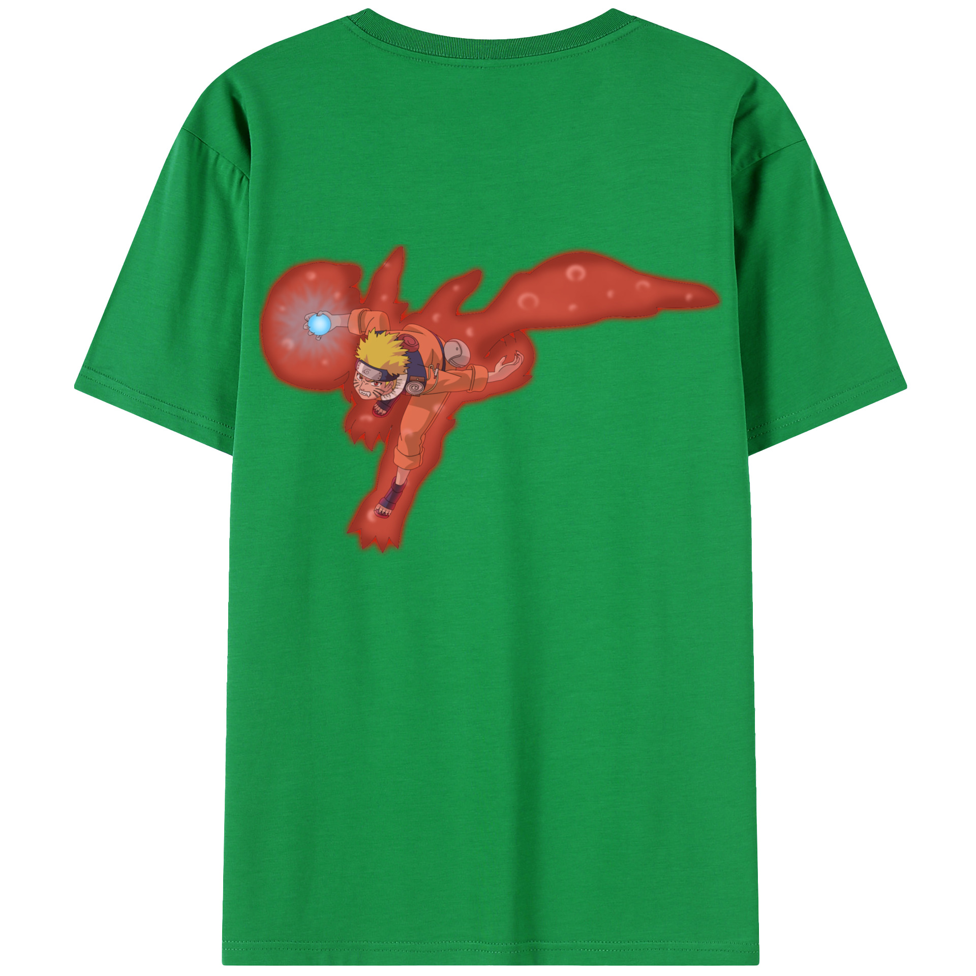 （画像用） NARUTO -ナルト- うずまき ナルト Uzumaki Naruto 綿100％半袖Tシャツ（背面プリント）