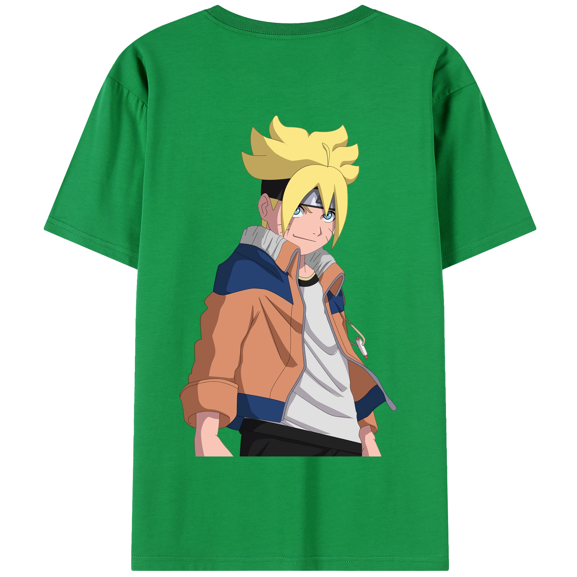 （画像用） NARUTO -ナルト- うずまき ナルト Uzumaki Naruto 綿100％半袖Tシャツ（背面プリント）