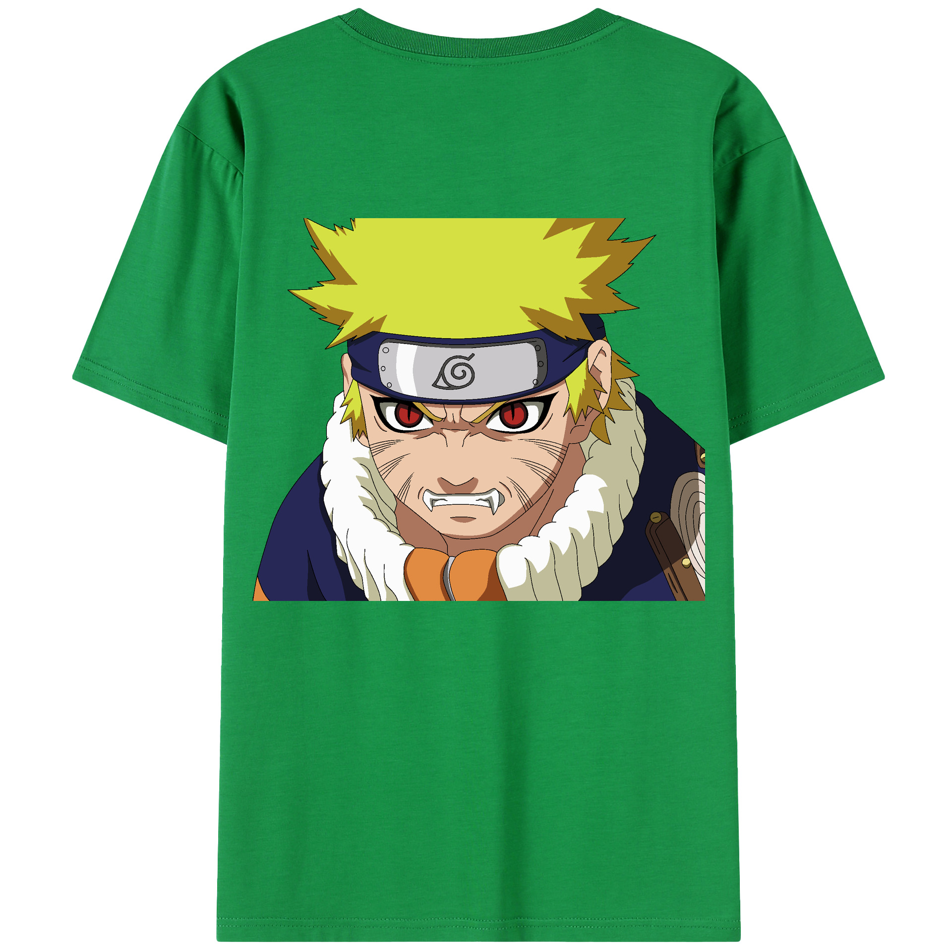 （画像用） NARUTO -ナルト- うずまき ナルト Uzumaki Naruto 綿100％半袖Tシャツ（背面プリント）