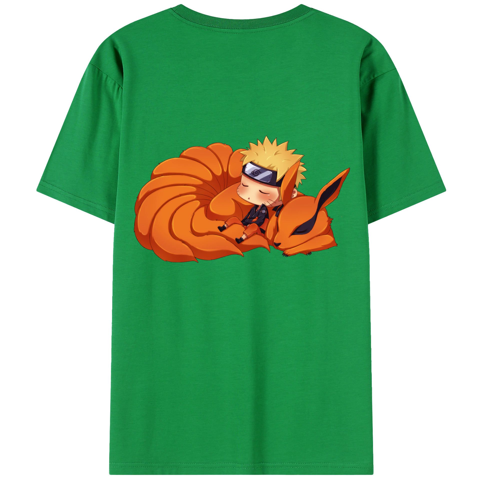 （画像用） NARUTO -ナルト- うずまき ナルト Uzumaki Naruto 綿100％半袖Tシャツ（背面プリント）