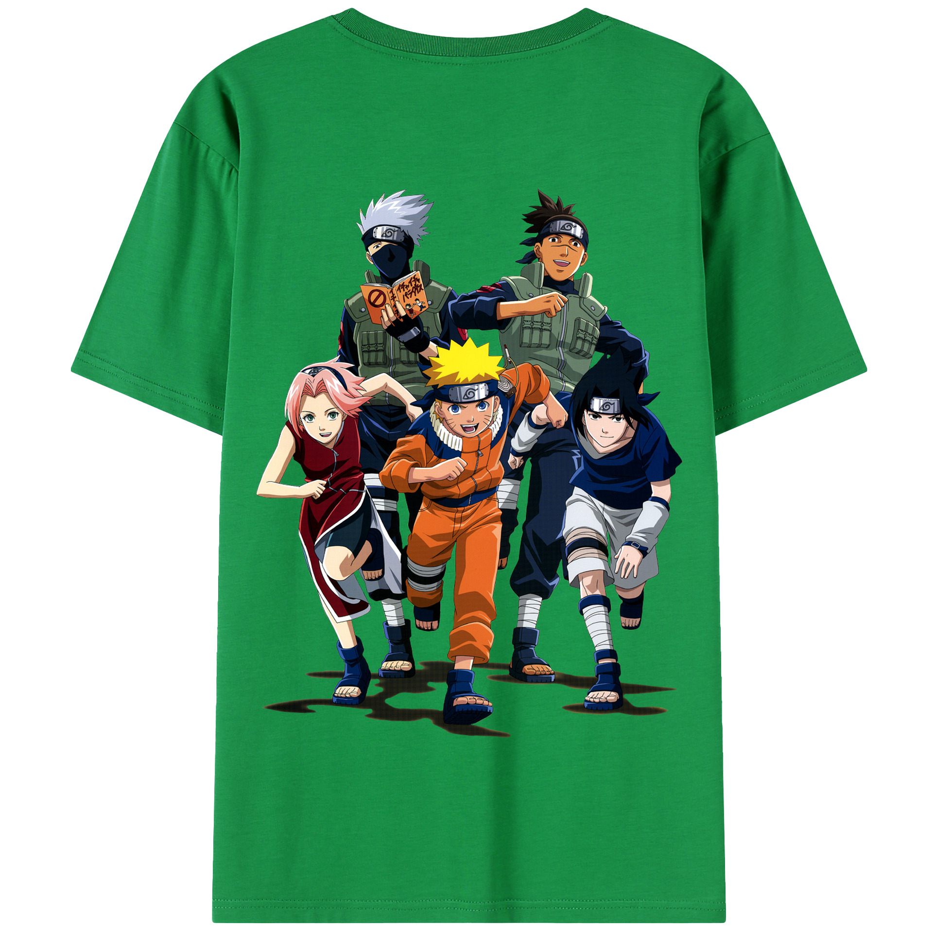 （画像用） NARUTO -ナルト- うずまき ナルト Uzumaki Naruto 綿100％半袖Tシャツ（背面プリント）