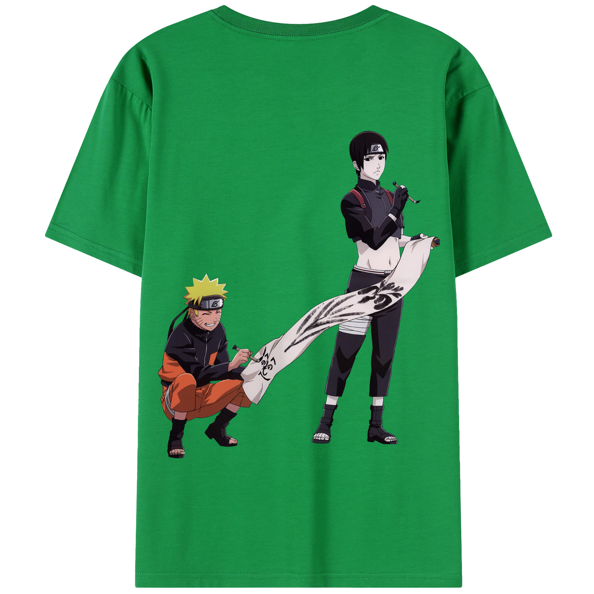 （画像用） NARUTO -ナルト- うずまき ナルト Uzumaki Naruto 綿100％半袖Tシャツ（背面プリント）