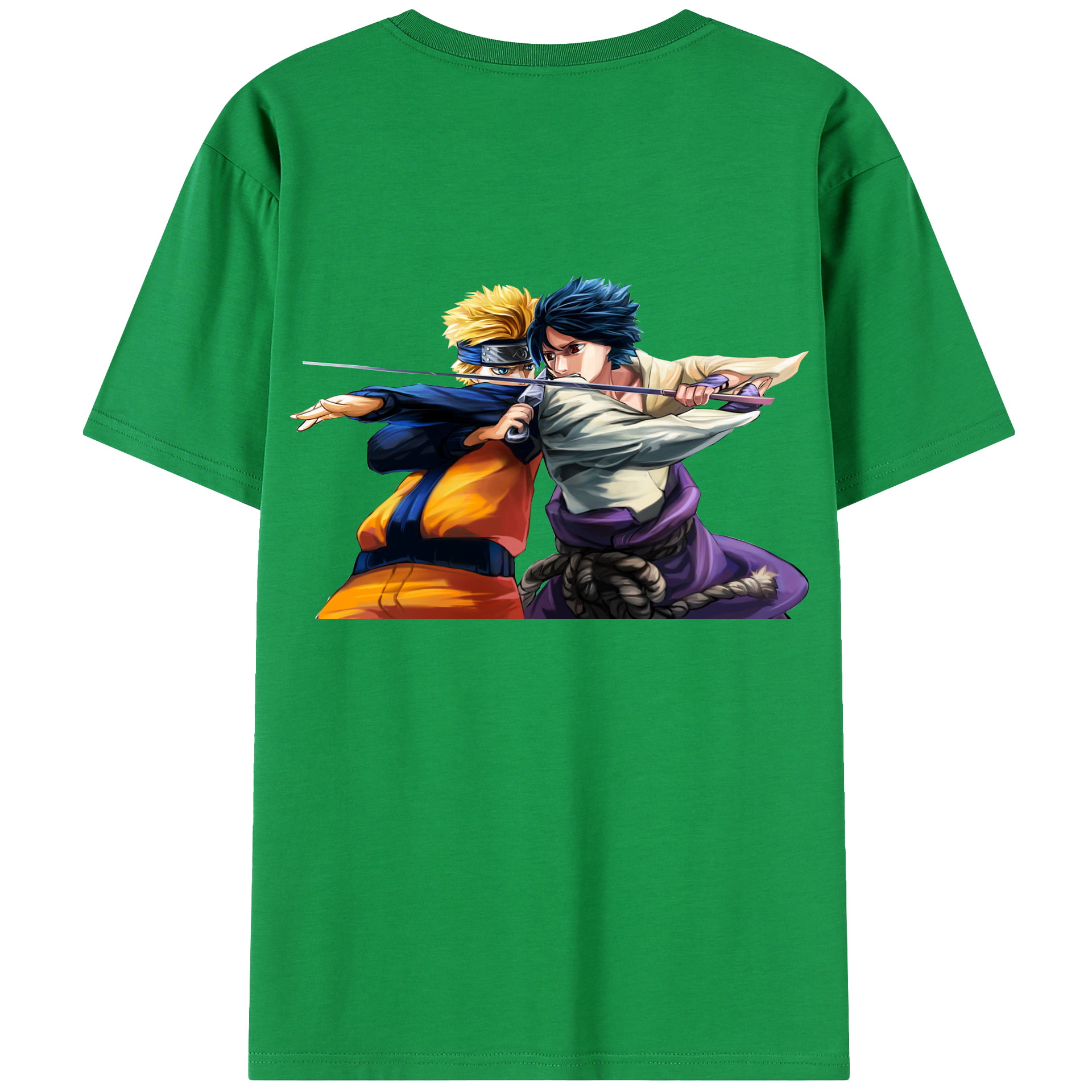 （画像用） NARUTO -ナルト- うずまき ナルト Uzumaki Naruto 綿100％半袖Tシャツ（背面プリント）