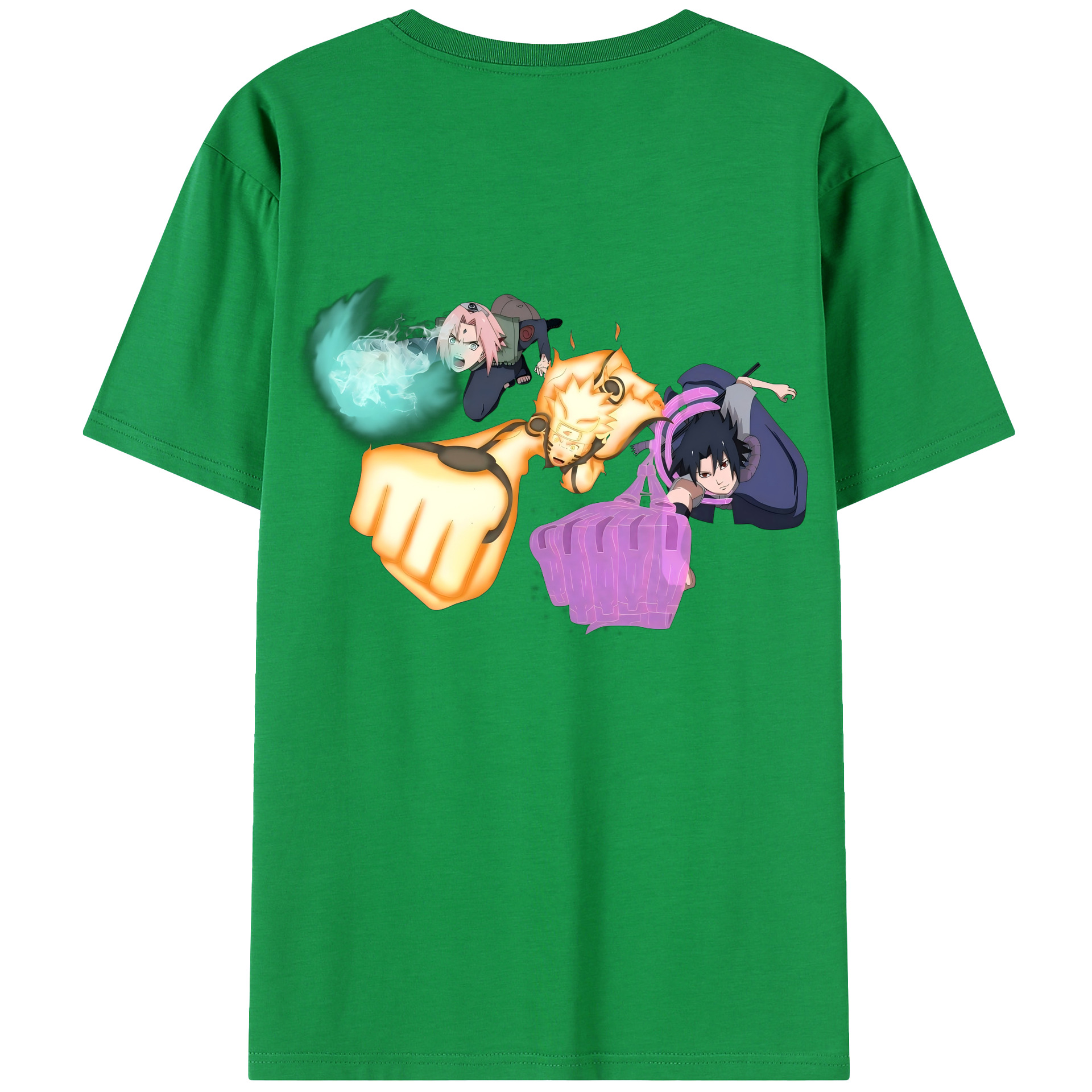 （画像用） NARUTO -ナルト- うずまき ナルト Uzumaki Naruto 綿100％半袖Tシャツ（背面プリント）