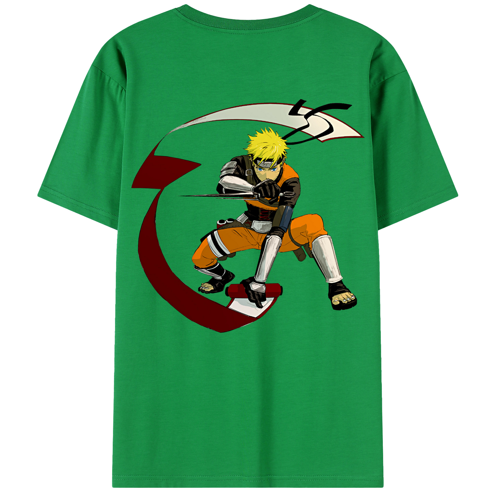 （画像用） NARUTO -ナルト- うずまき ナルト Uzumaki Naruto 綿100％半袖Tシャツ（背面プリント）