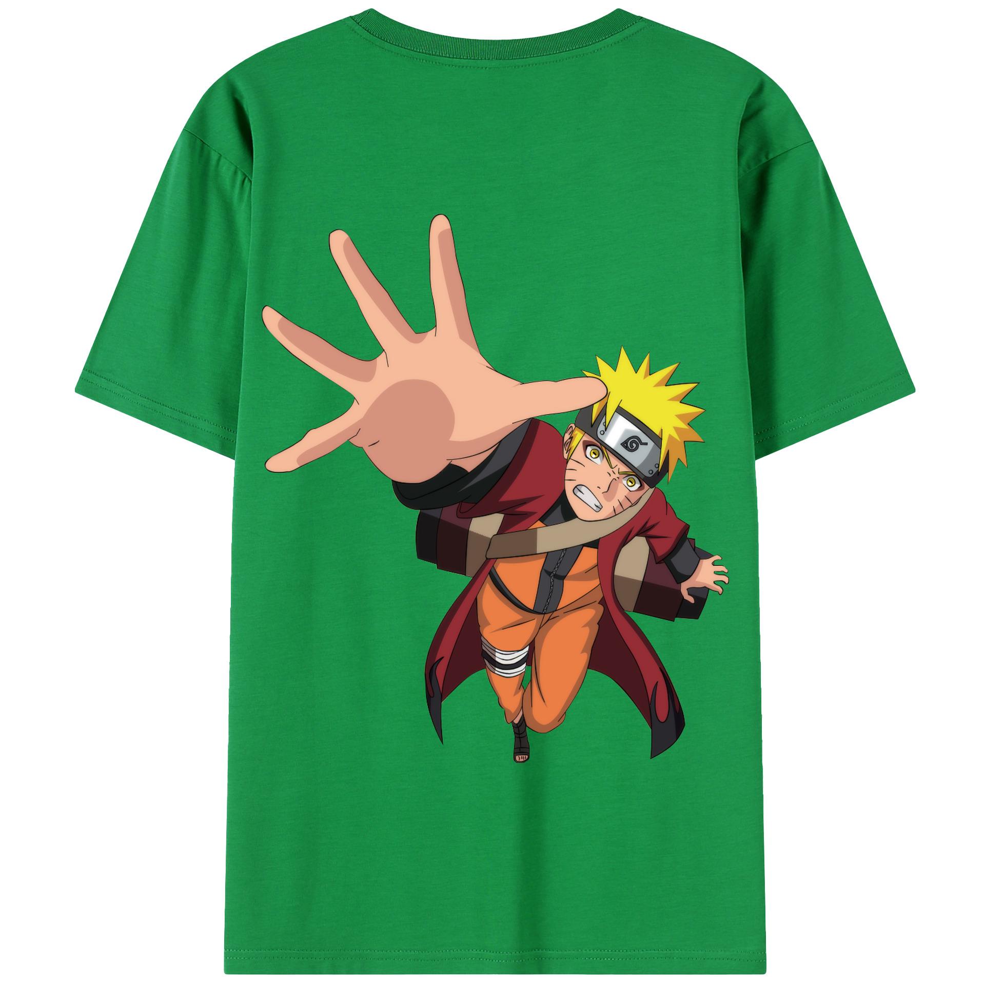 （画像用） NARUTO -ナルト- うずまき ナルト Uzumaki Naruto 綿100％半袖Tシャツ（背面プリント）