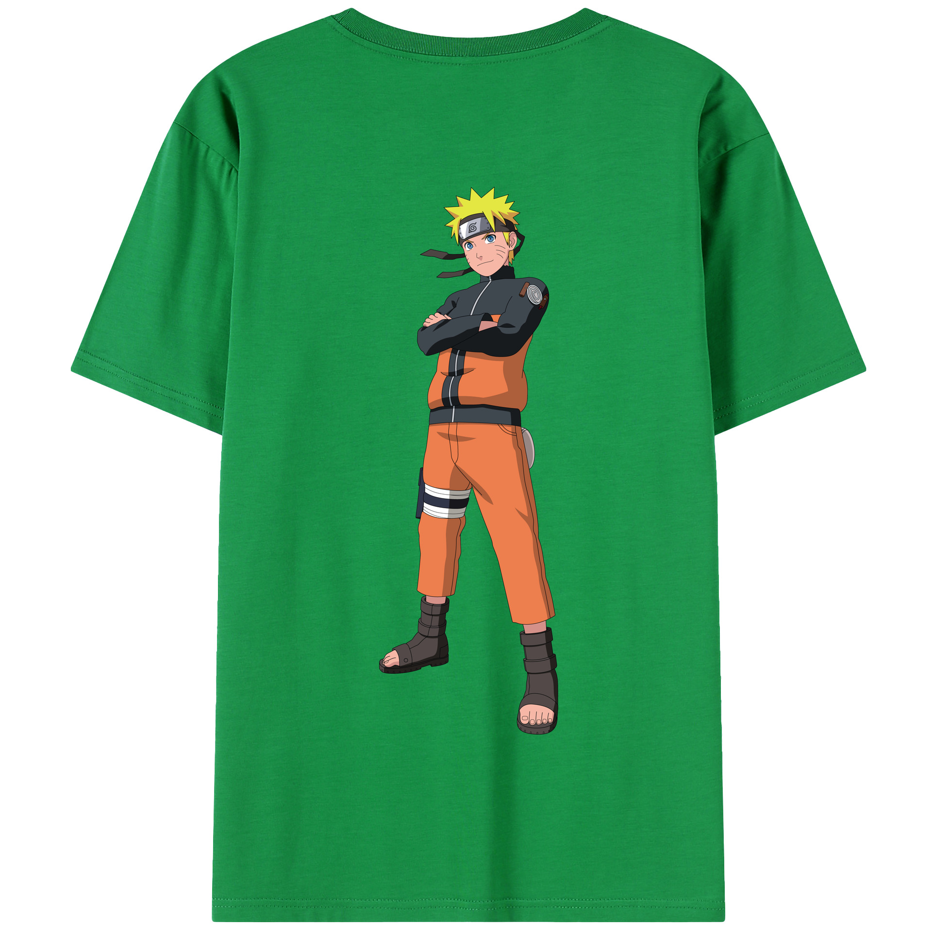 （画像用） NARUTO -ナルト- うずまき ナルト Uzumaki Naruto 綿100％半袖Tシャツ（背面プリント）