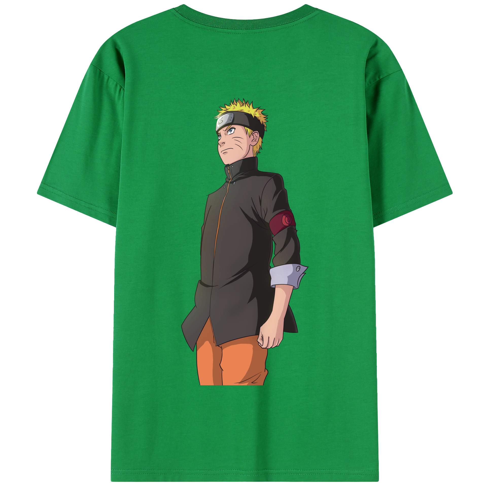 （画像用） NARUTO -ナルト- うずまき ナルト Uzumaki Naruto 綿100％半袖Tシャツ（背面プリント）
