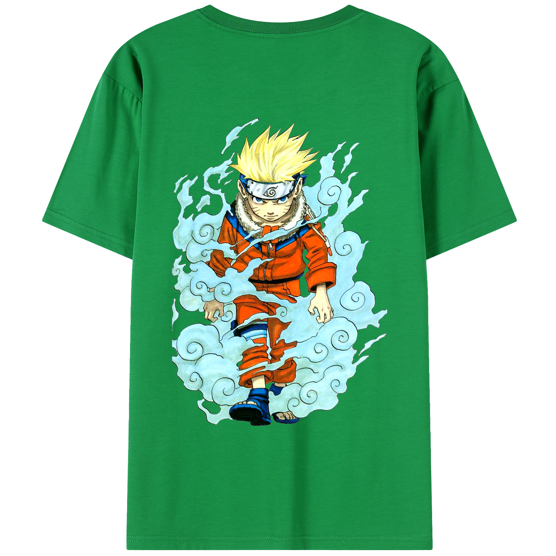 （画像用） NARUTO -ナルト- うずまき ナルト Uzumaki Naruto 綿100％半袖Tシャツ（背面プリント）