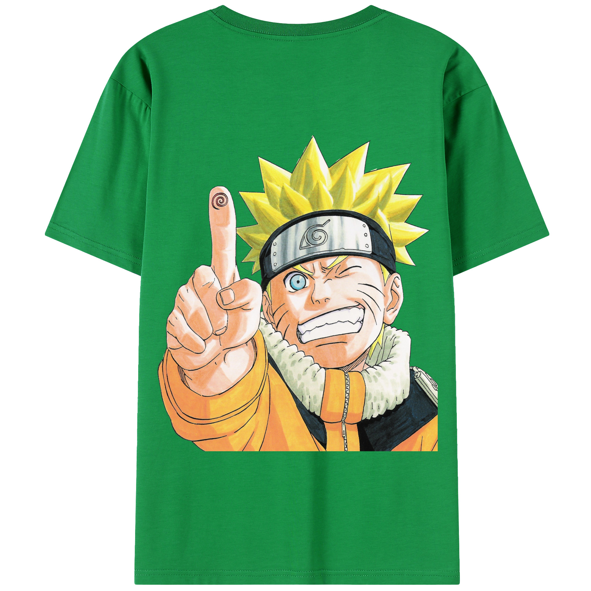 （画像用） NARUTO -ナルト- うずまき ナルト Uzumaki Naruto 綿100％半袖Tシャツ（背面プリント）