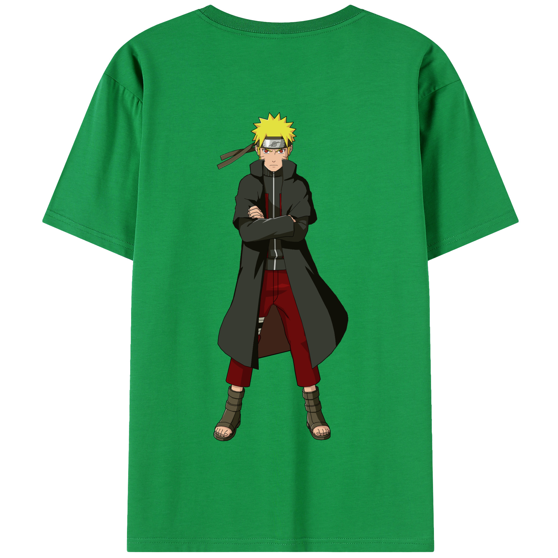 （画像用） NARUTO -ナルト- うずまき ナルト Uzumaki Naruto 綿100％半袖Tシャツ（背面プリント）