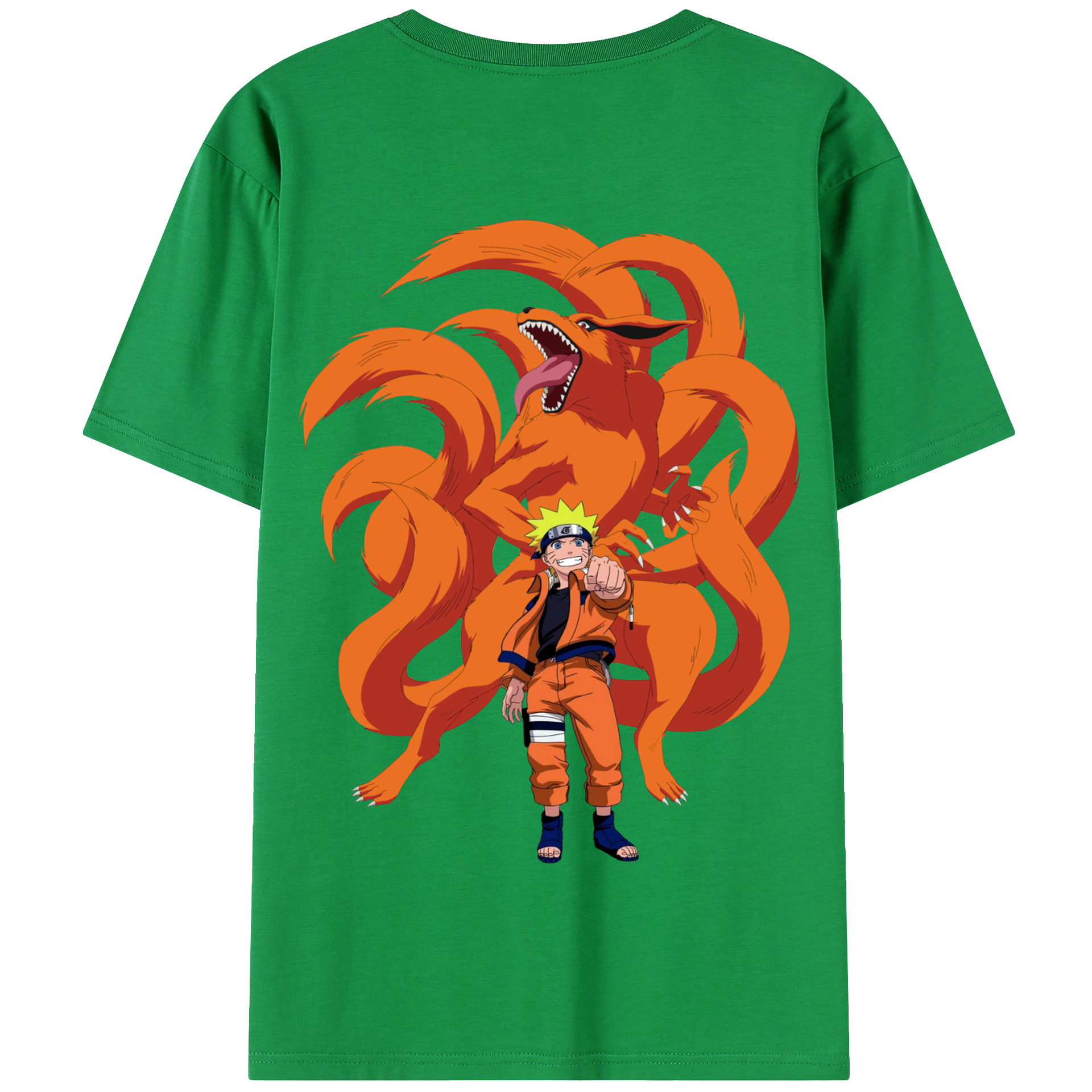 （画像用） NARUTO -ナルト- うずまき ナルト Uzumaki Naruto 綿100％半袖Tシャツ（背面プリント）