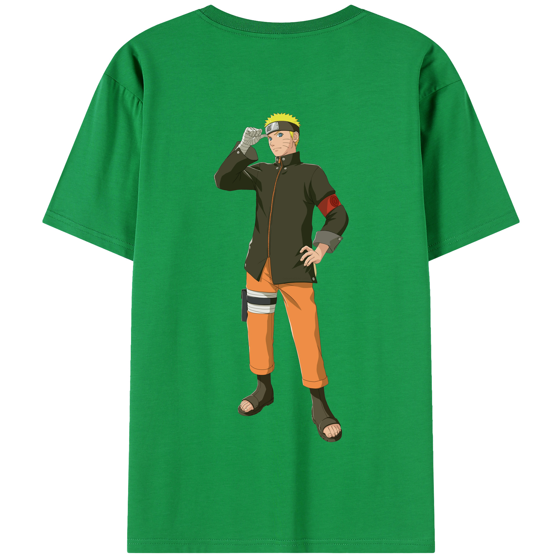 （画像用） NARUTO -ナルト- うずまき ナルト Uzumaki Naruto 綿100％半袖Tシャツ（背面プリント）