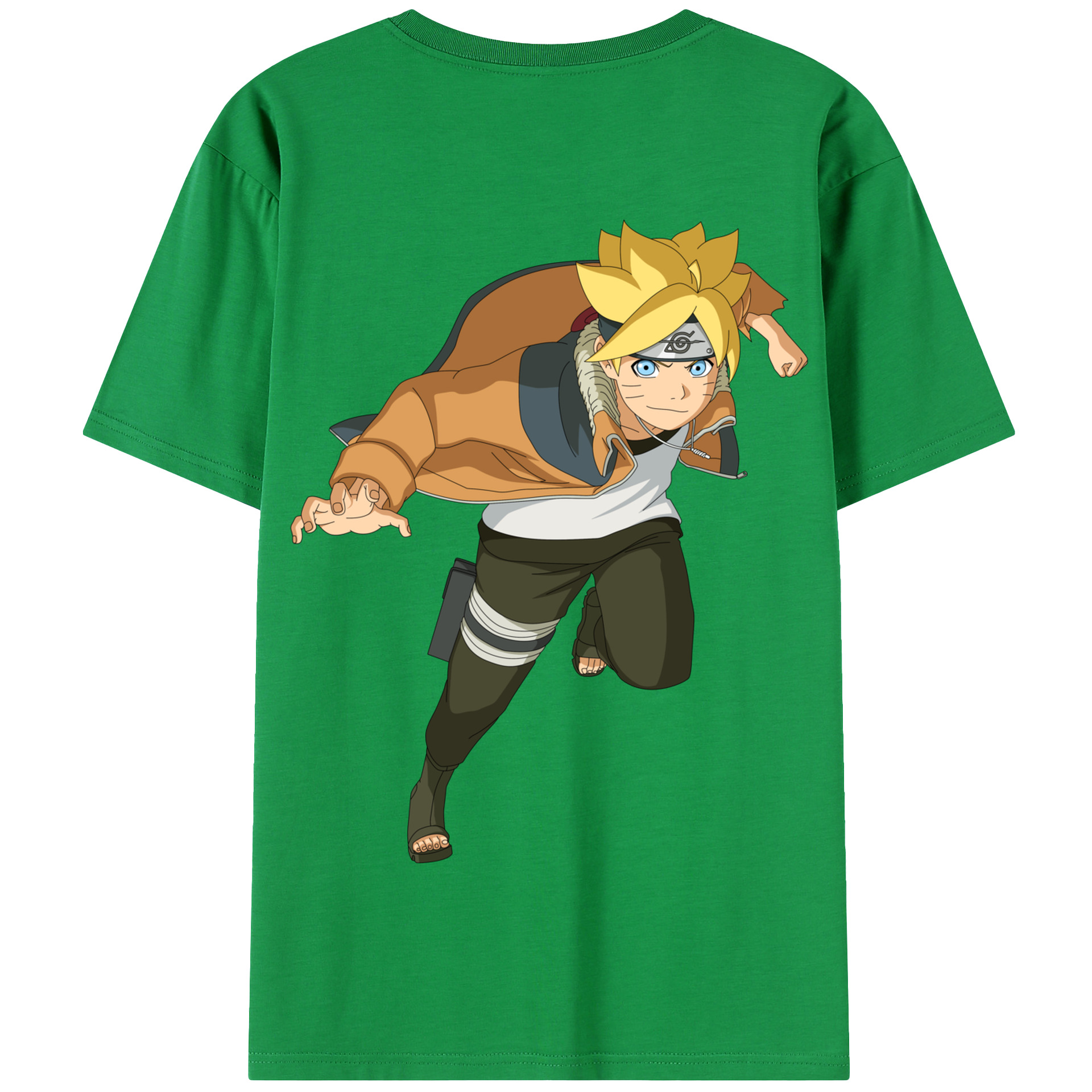 （画像用） NARUTO -ナルト- うずまき ナルト Uzumaki Naruto 綿100％半袖Tシャツ（背面プリント）