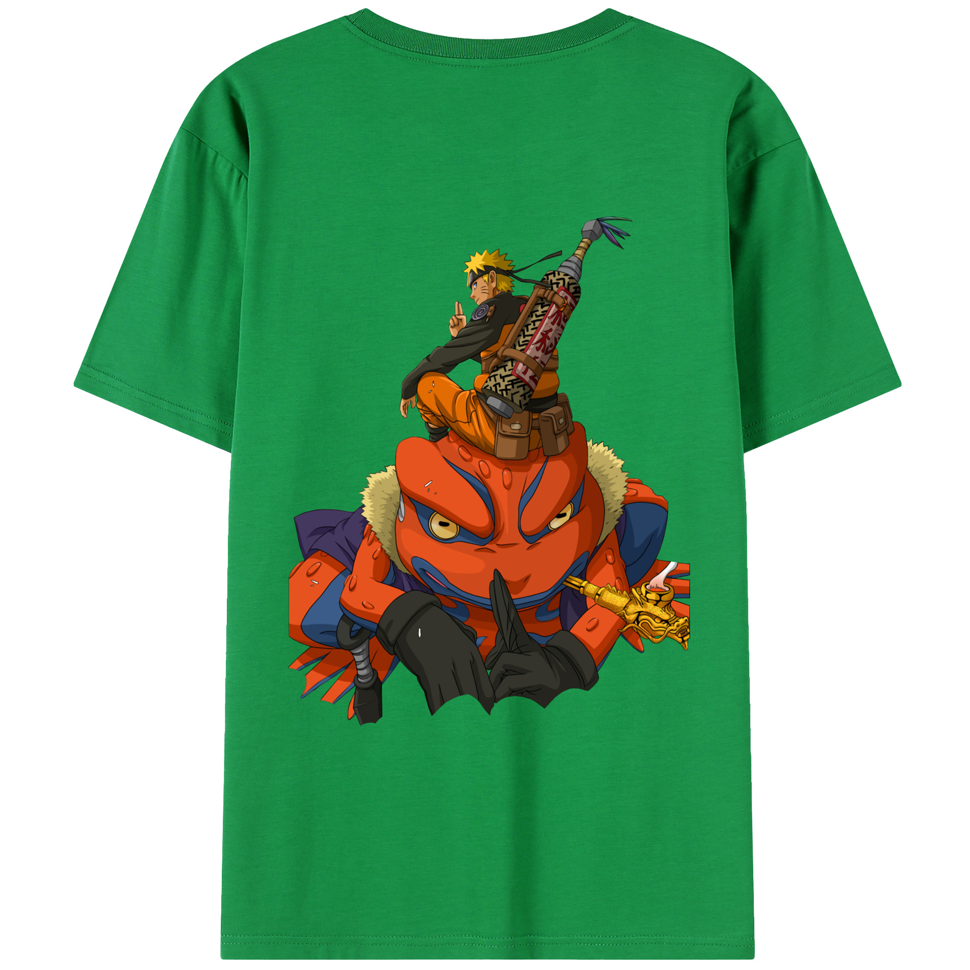 （画像用） NARUTO -ナルト- うずまき ナルト Uzumaki Naruto 綿100％半袖Tシャツ（背面プリント）