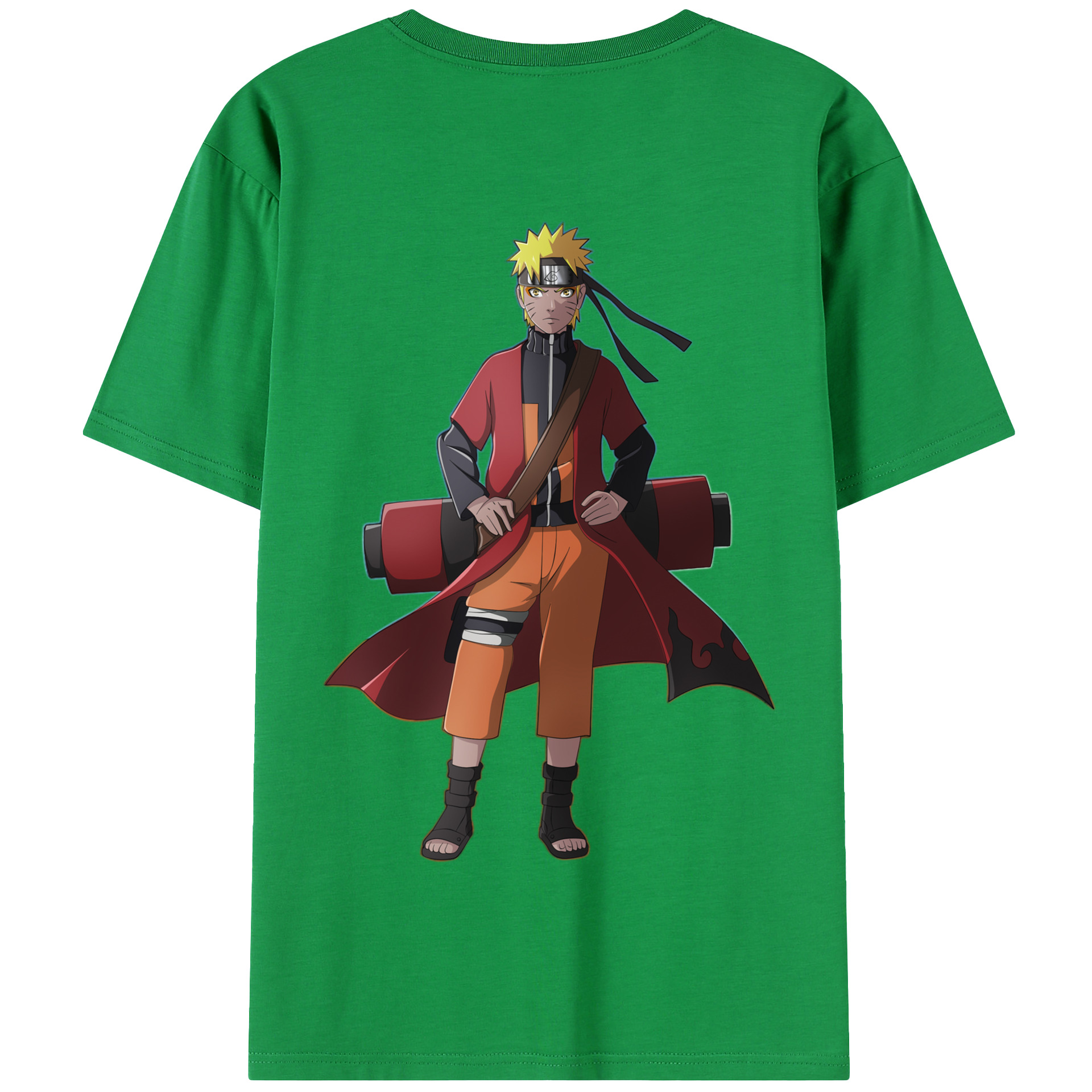 （画像用） NARUTO -ナルト- うずまき ナルト Uzumaki Naruto 綿100％半袖Tシャツ（背面プリント）
