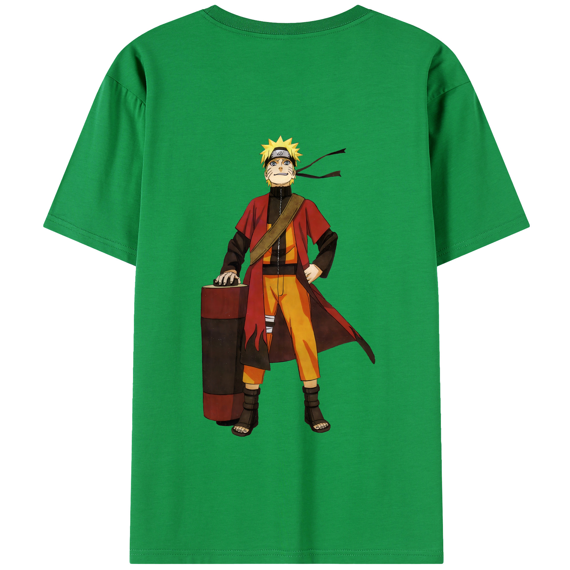 （画像用） NARUTO -ナルト- うずまき ナルト Uzumaki Naruto 綿100％半袖Tシャツ（背面プリント）