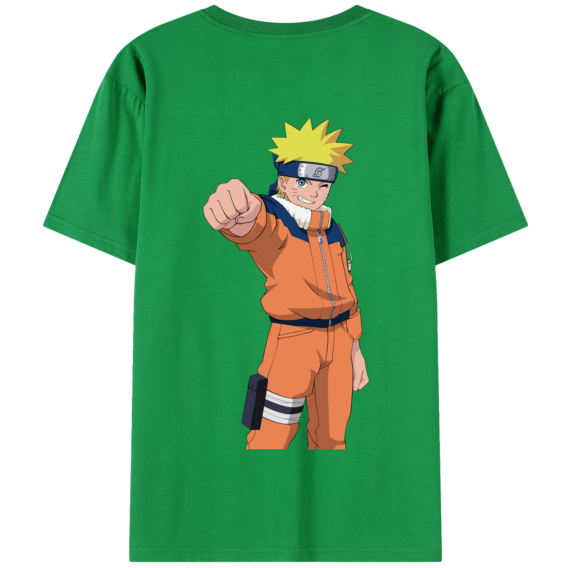 （画像用） NARUTO -ナルト- うずまき ナルト Uzumaki Naruto 綿100％半袖Tシャツ（背面プリント）