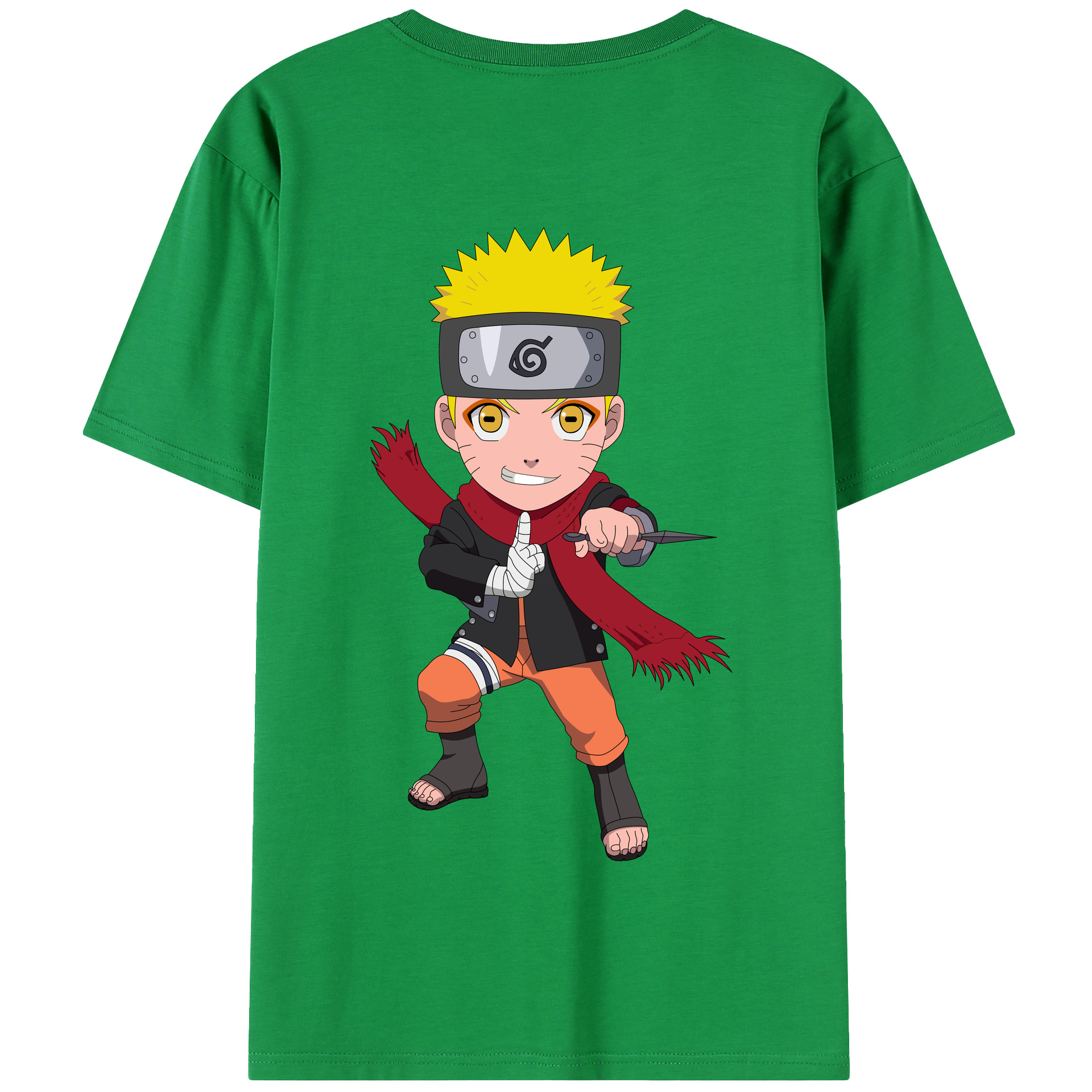 （画像用） NARUTO -ナルト- うずまき ナルト Uzumaki Naruto 綿100％半袖Tシャツ（背面プリント）