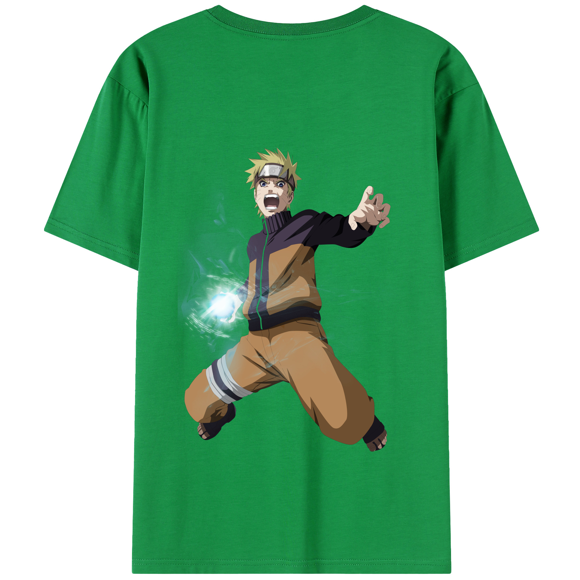 （画像用） NARUTO -ナルト- うずまき ナルト Uzumaki Naruto 綿100％半袖Tシャツ（背面プリント）