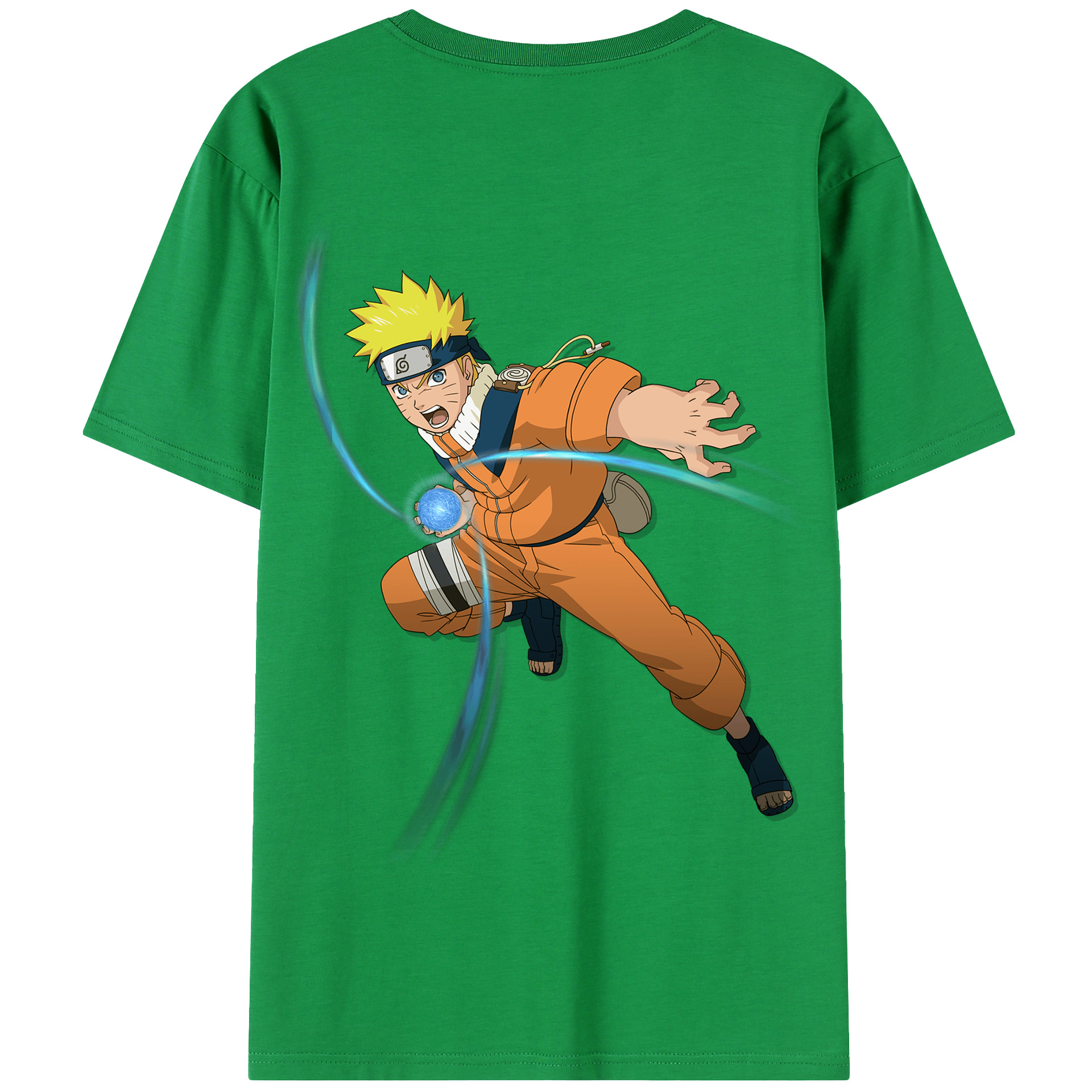 （画像用） NARUTO -ナルト- うずまき ナルト Uzumaki Naruto 綿100％半袖Tシャツ（背面プリント）
