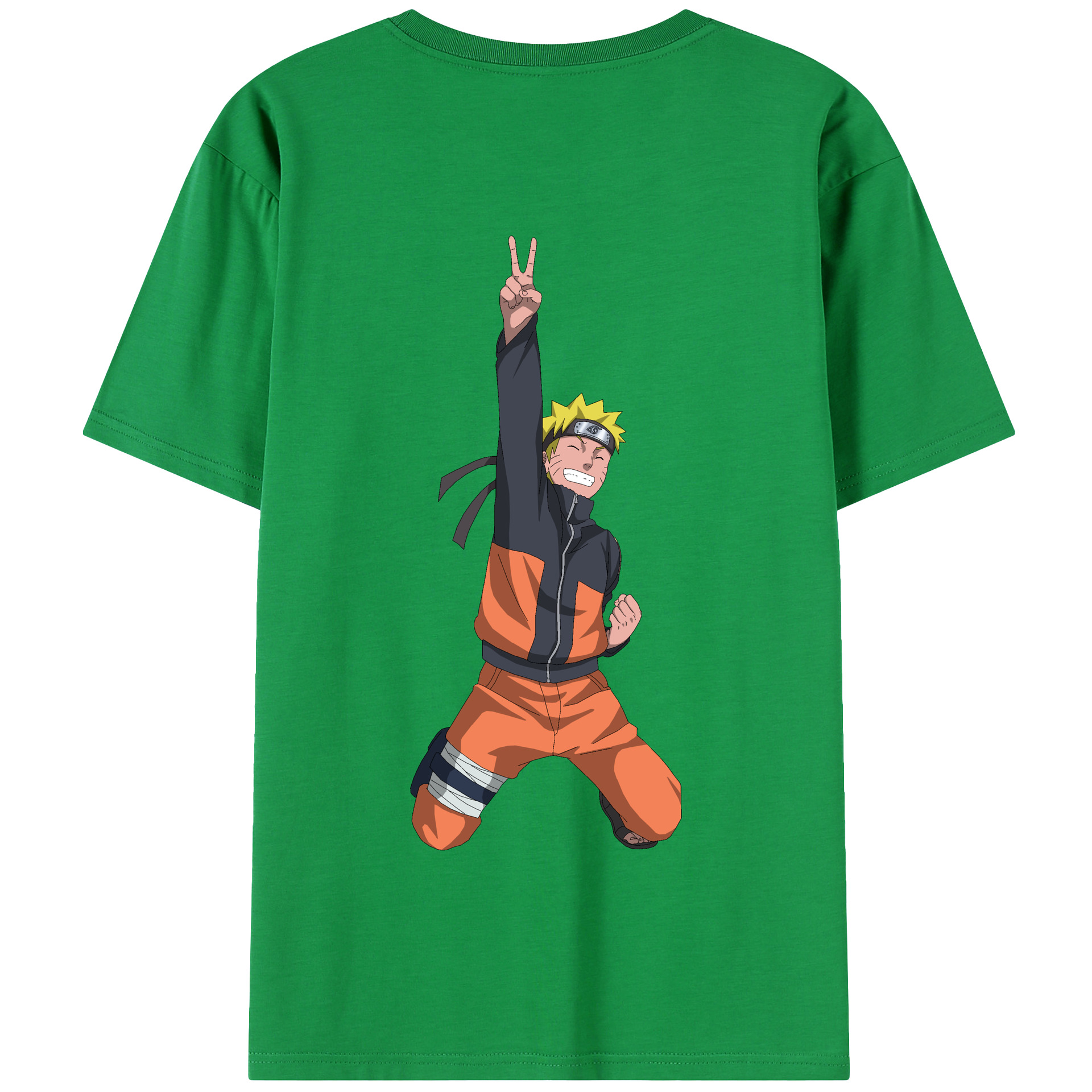 （画像用） NARUTO -ナルト- うずまき ナルト Uzumaki Naruto 綿100％半袖Tシャツ（背面プリント）