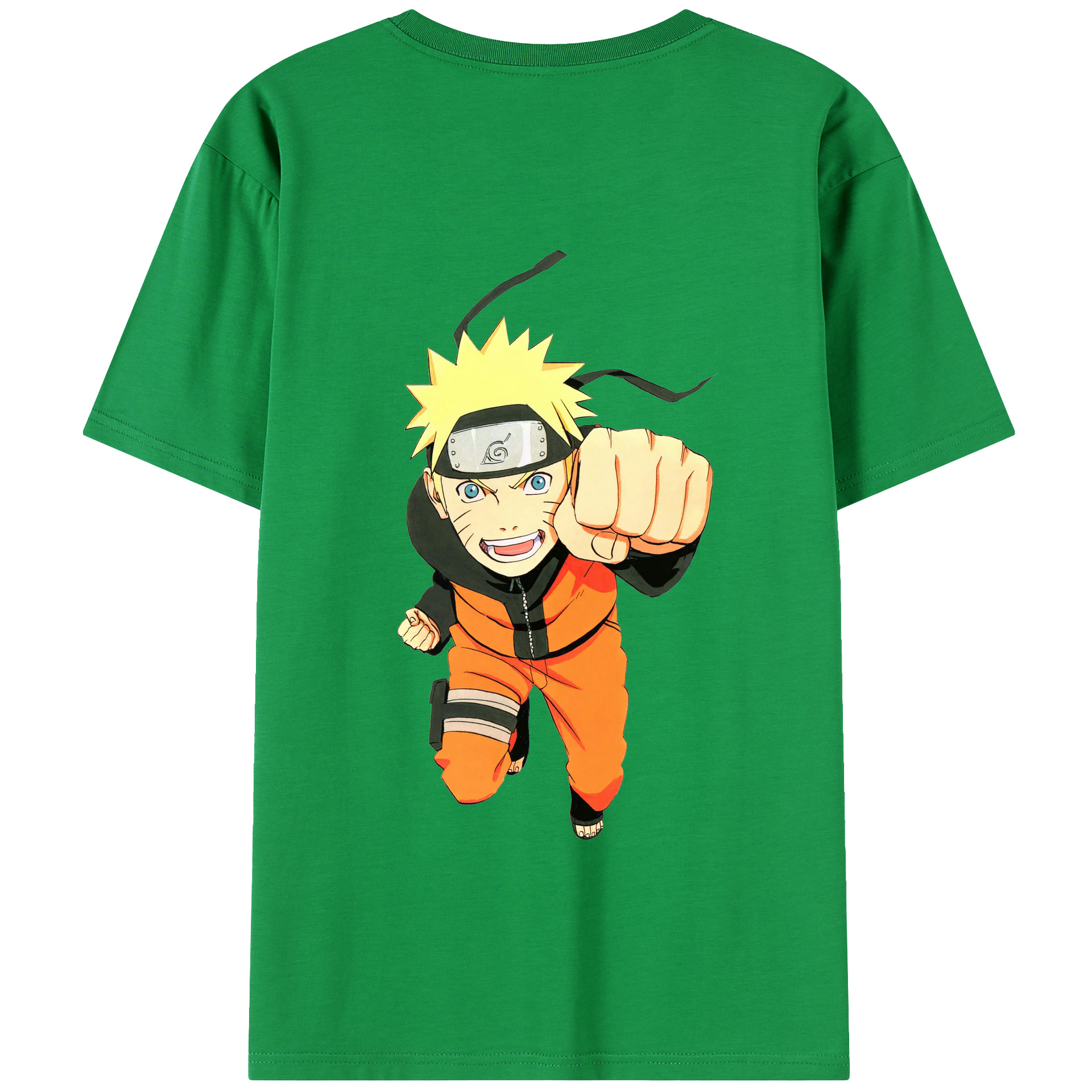 （画像用） NARUTO -ナルト- うずまき ナルト Uzumaki Naruto 綿100％半袖Tシャツ（背面プリント）