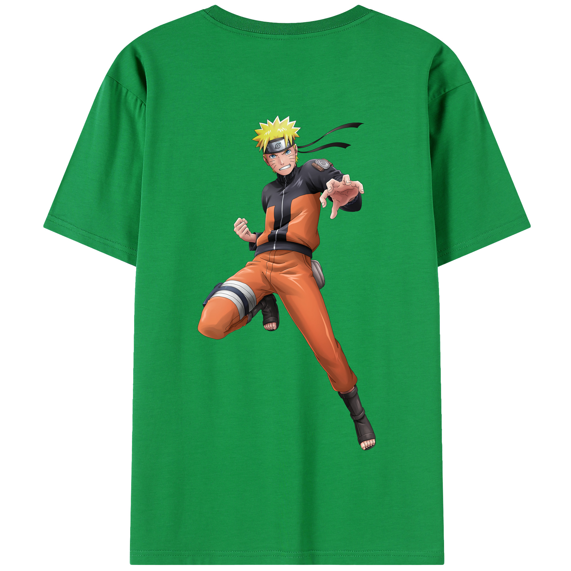 （画像用） NARUTO -ナルト- うずまき ナルト Uzumaki Naruto 綿100％半袖Tシャツ（背面プリント）